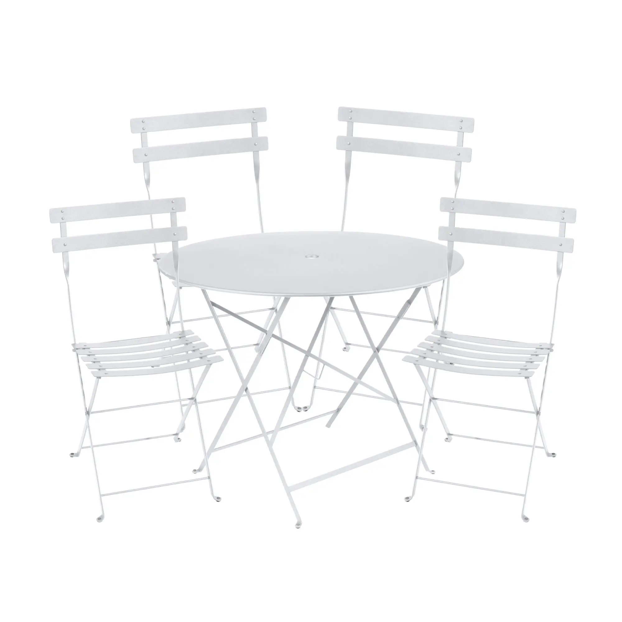 Bistro Matgrupp Ø 96 cm & 4 st Metal Chair
