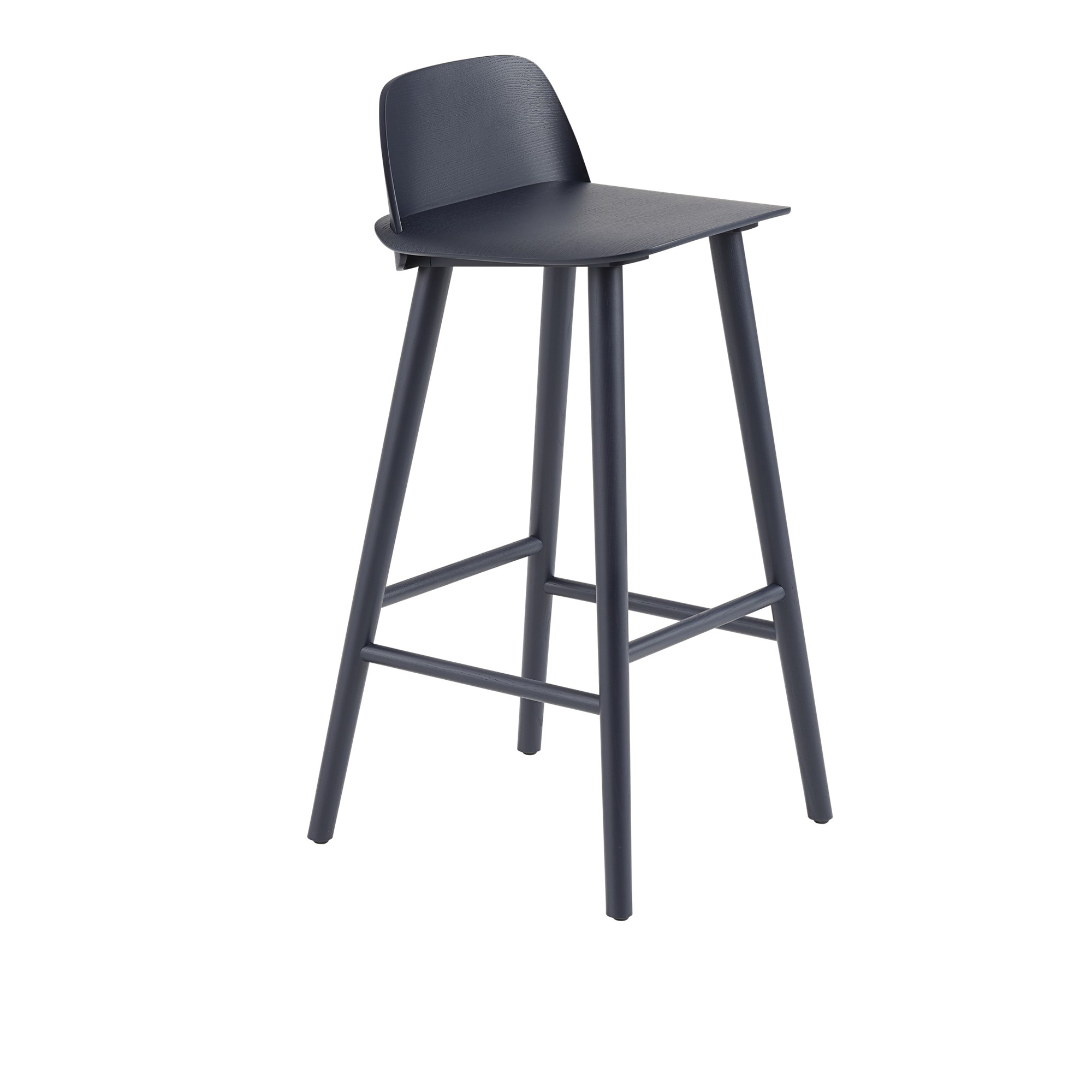 Muuto - Nerd Bar Stool, 75 cm, Midnight Blue - Barstolar & barpallar - David Geckeler
