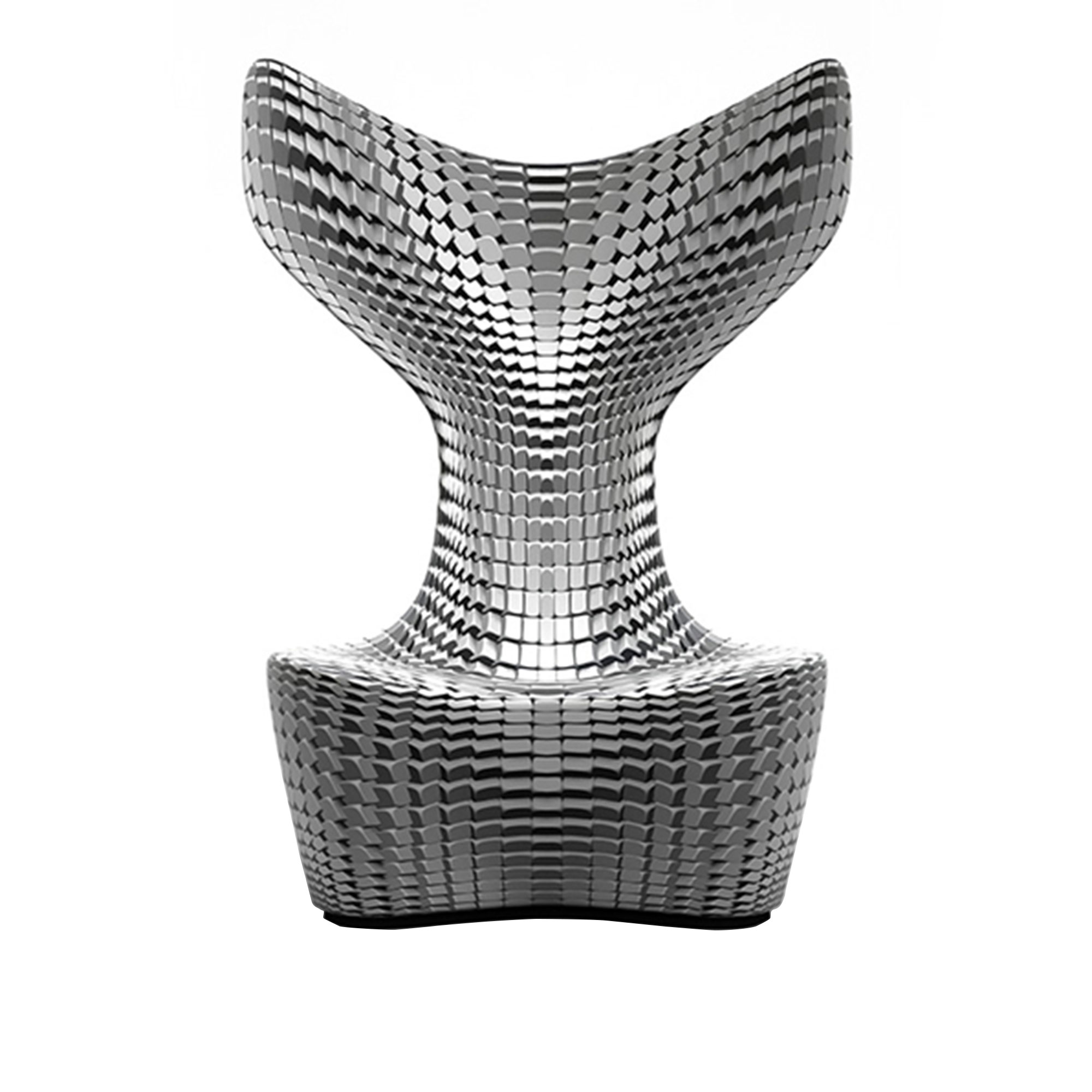 Cappellini - Drum Armchair, Fixed Optical Bielastic Fabric, Fixed Cover Fabric Cat. C,Bielastico Optik Bianco, 3D Grafic Optical Fabric - Fåtöljer - Mac Stopa - Vit - Naturmaterial/Metall