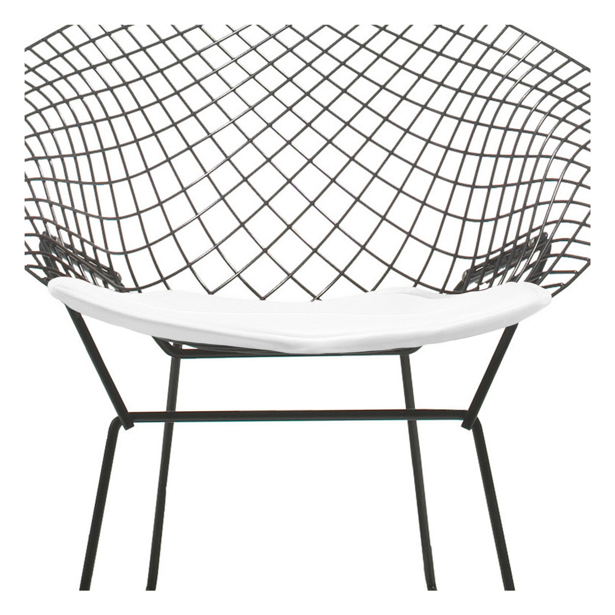Knoll - Bertoia Diamond Chair Outddor - Dyna, Vit vinyl - Dynor & kuddar - Harry Bertoia - Vit