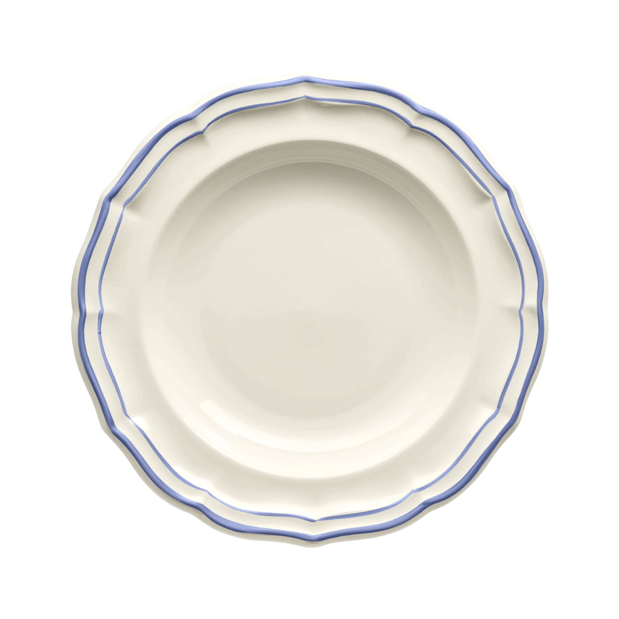 Gien -  Filet djup tallrik 4-pack blå - Djupa tallrikar - Blå - Keramik