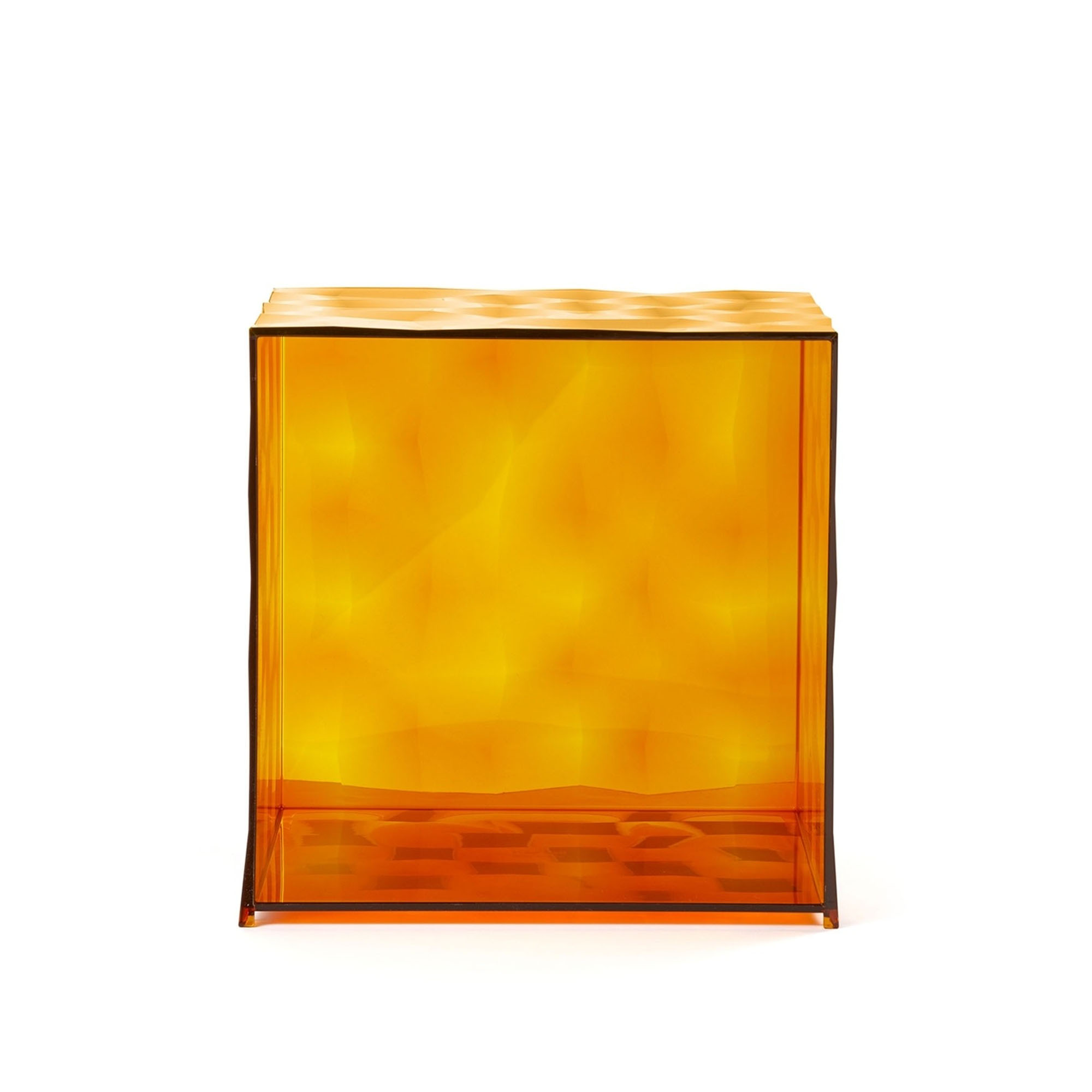 Kartell - Optic Container with Door Amber - Förvaringsskåp - Patrick Jouin - Brun - Plast