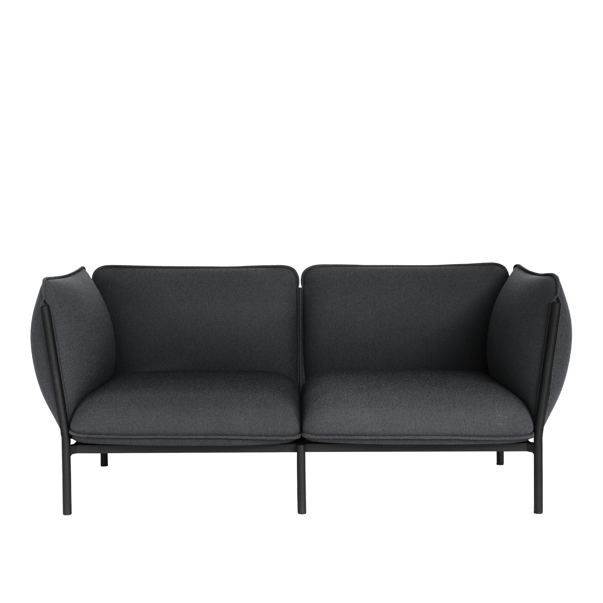 HEM - Kumo 2-seater Sofa with Armrests - Graphite - Soffor - Anderssen & Voll - Grå - Metall/Syntetiskt/Skum/Ull