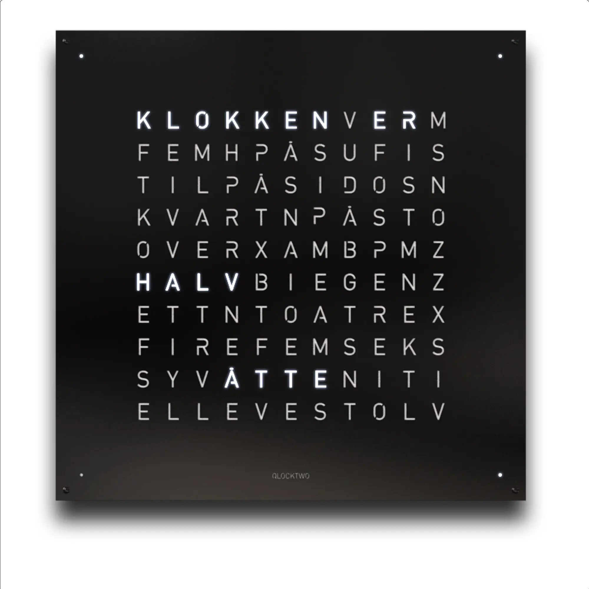 Qlocktwo Earth 90 Creator's Edition – Black Pepper