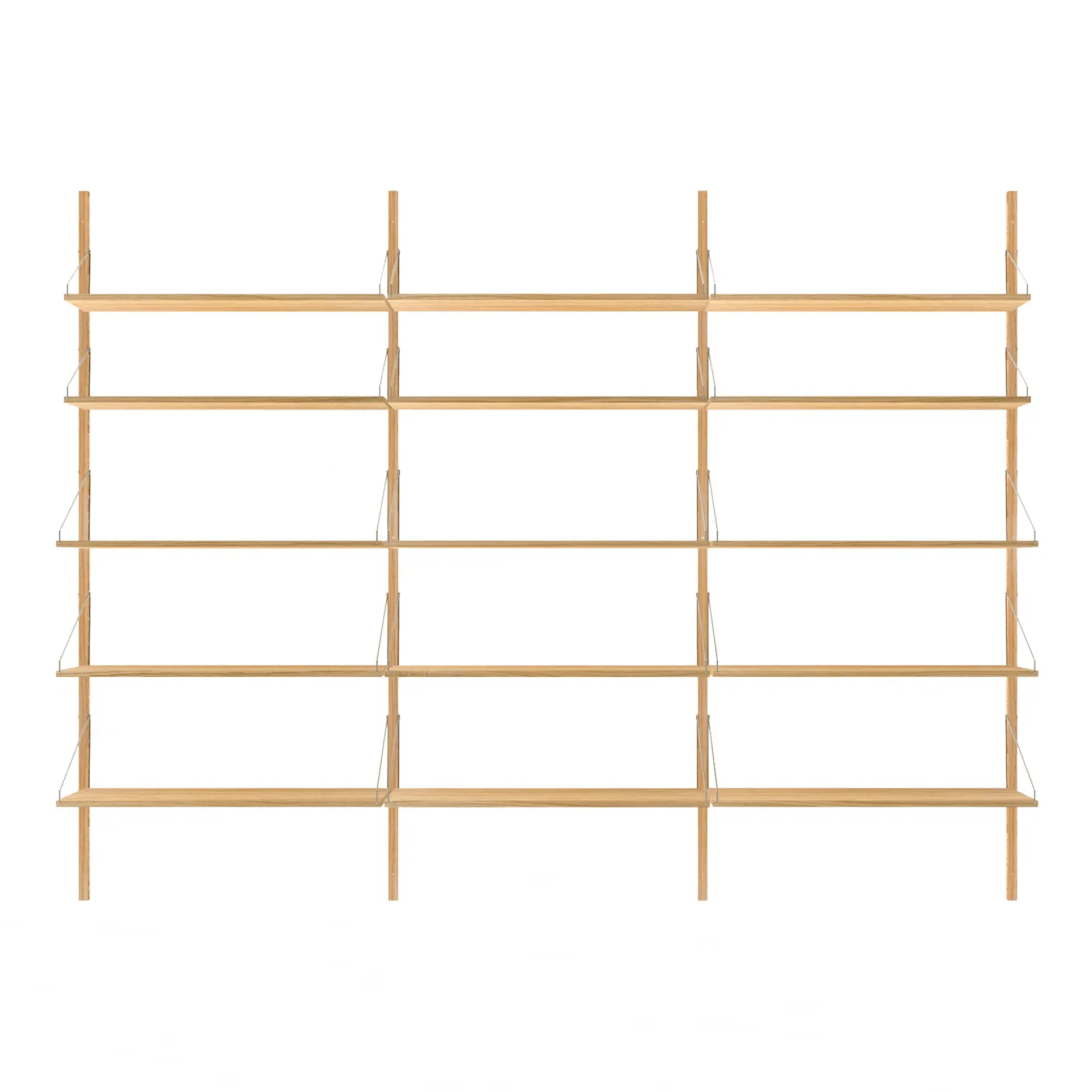 Frama - Shelf Library Triple Section H1852 Natural Oil - Hyllor - Kim Richardt - Träfärgad - Metall/Trä | Möbler - Förvaring Och Hyllor - Hyllor | Möbelexperten