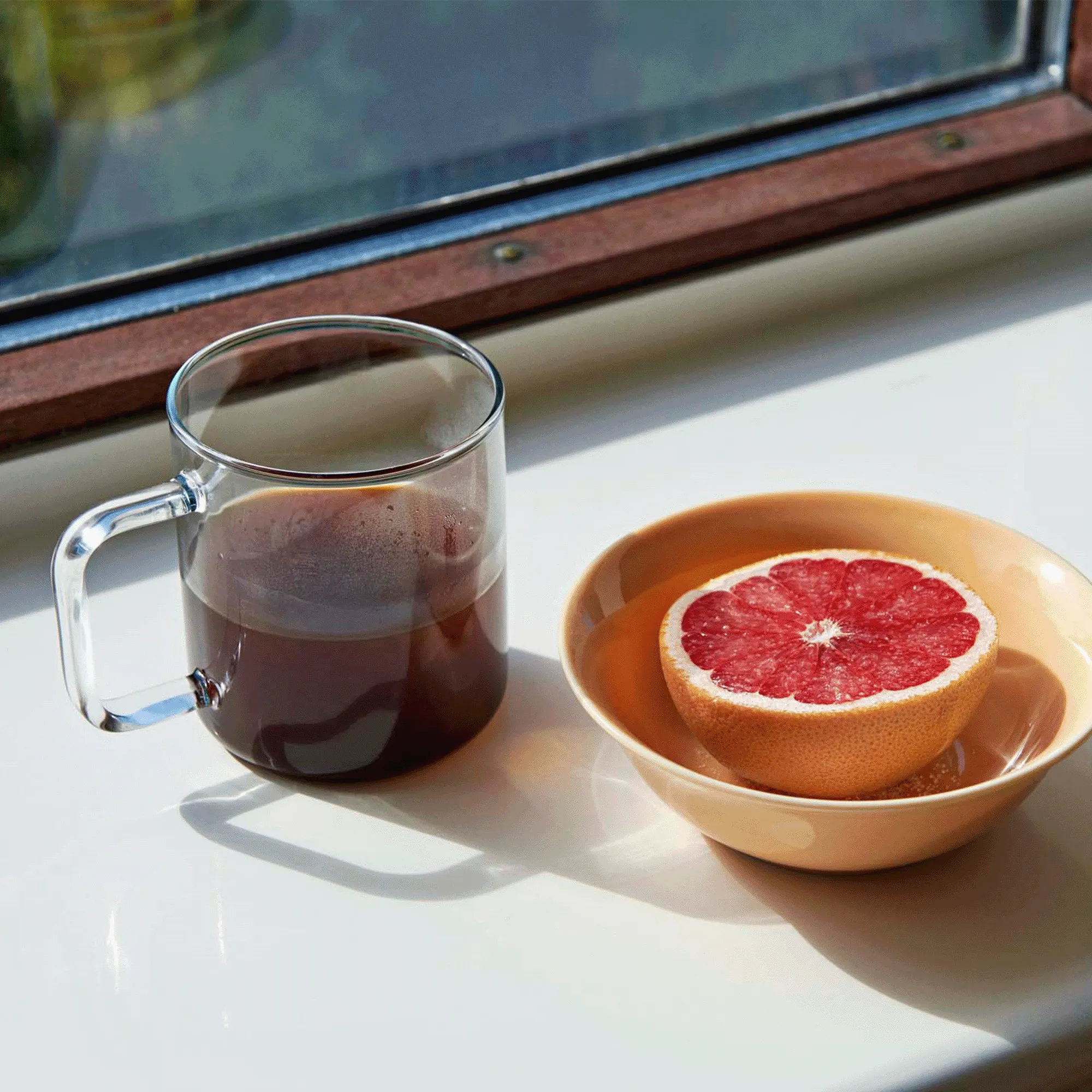 Glass kaffemugg