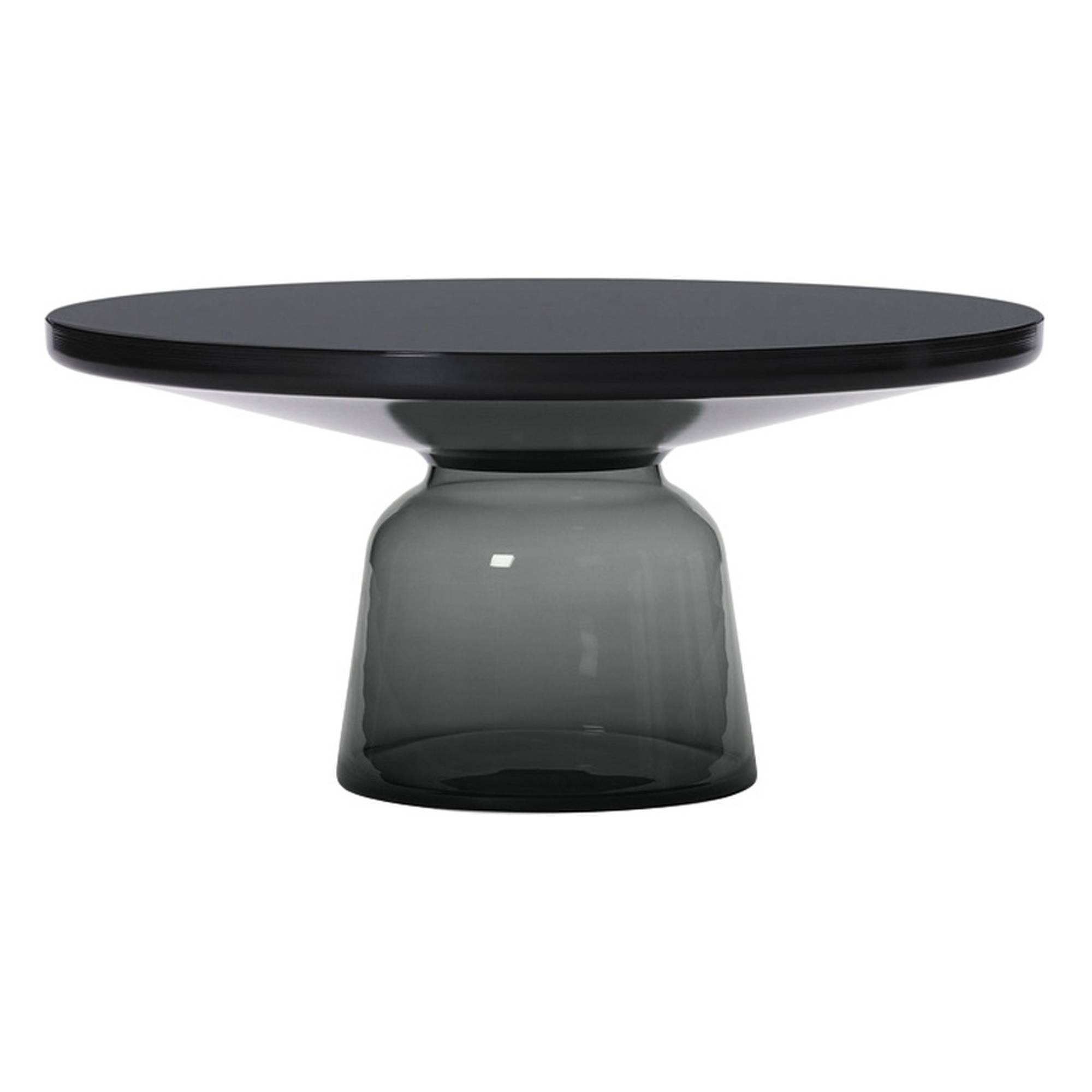 ClassiCon - Bell Coffee Table, Svart topp, Quartz Grey - Sofabord - Sebastian Herkner - Grå - Glass/Metall