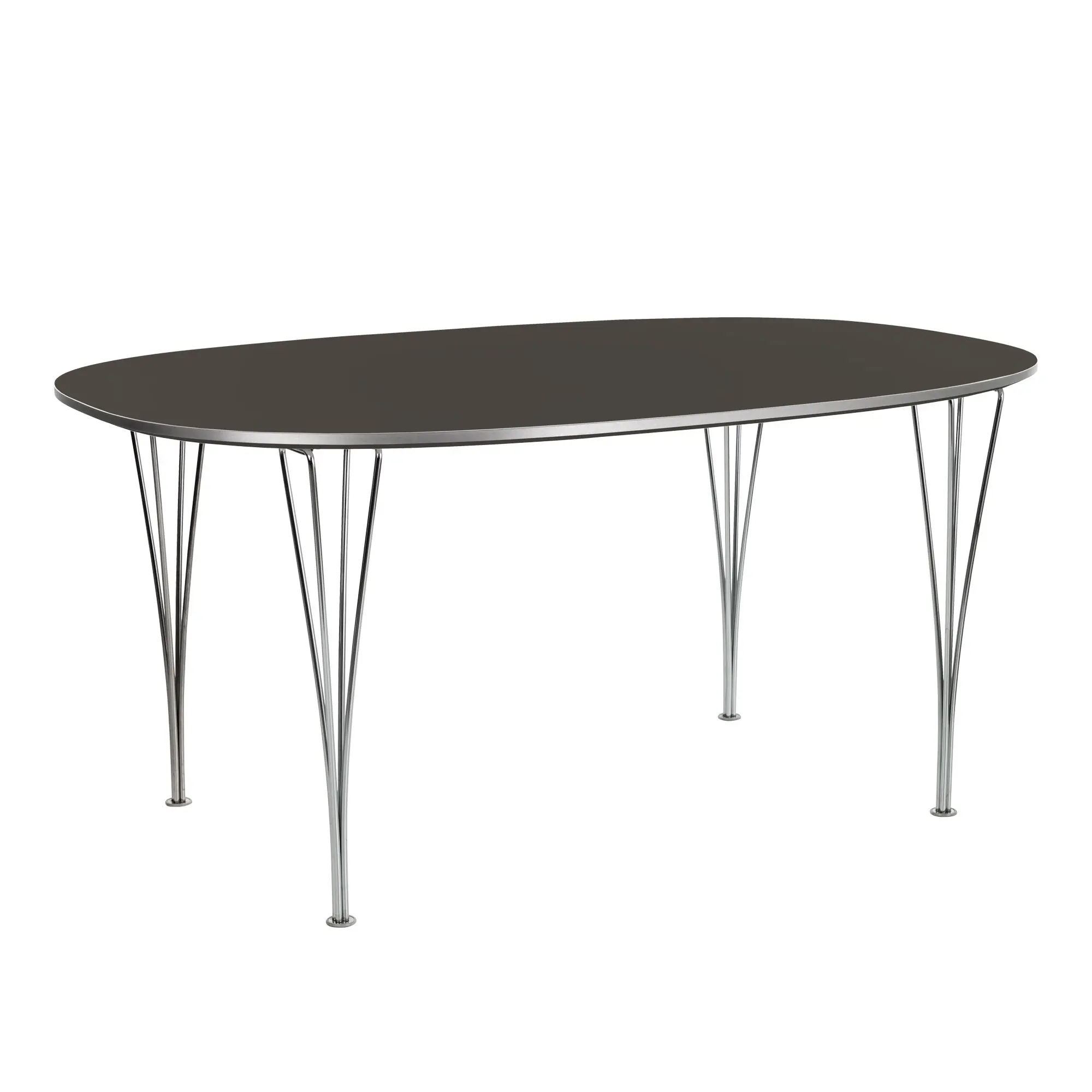 B614 Superellipse spisebord 120 x 240 cm Chrome