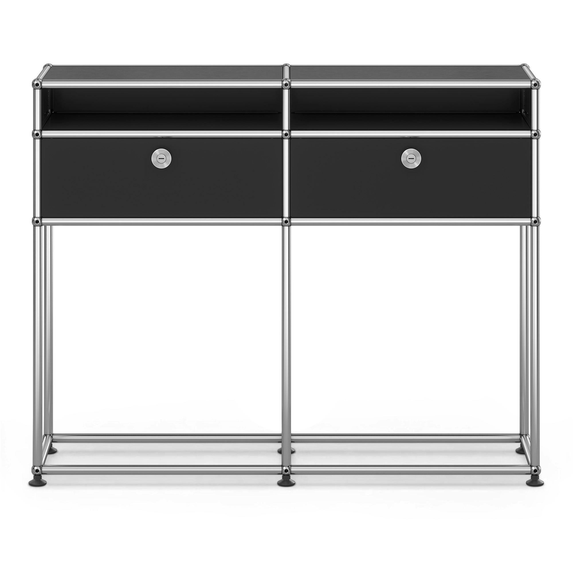 USM - USM Haller Sideboard M51 Graphite Black - Skänkar och sideboards - Fritz Haller & Paul Schärer - Svart - Metall | Möbler - Förvaring Och Hyllor - Skänkar Och Sideboards | Möbelexperten