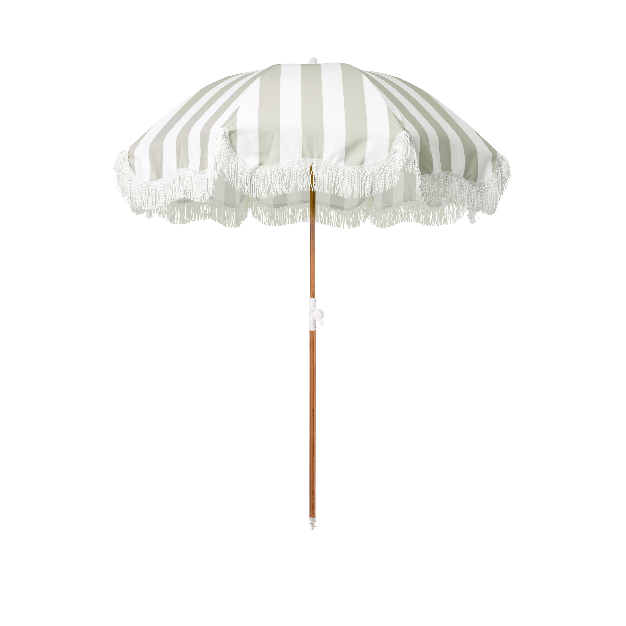 Business & Pleasure - Holiday Beach Umbrella - Sage Crew Stripe - Parasoll