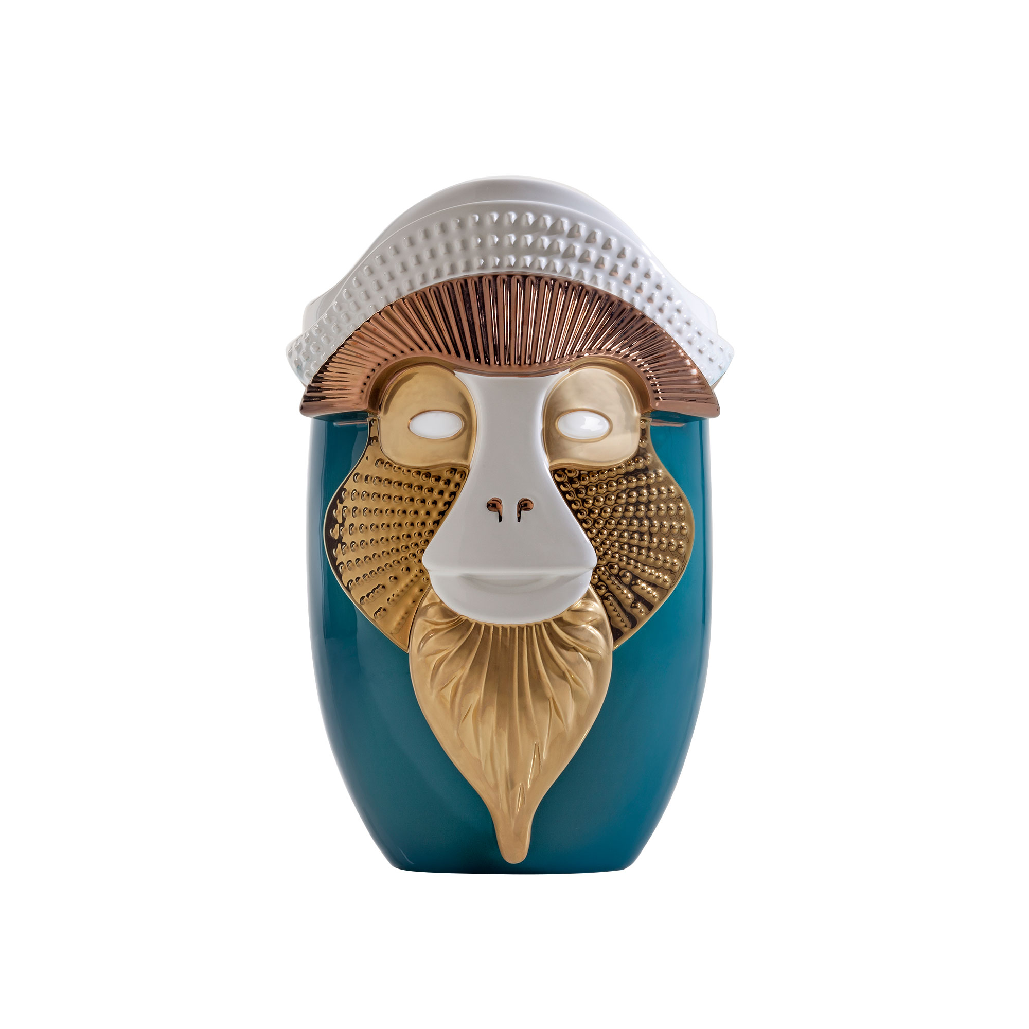 Bosa - Primates Brazza Vas - Glossy Biscay Bay/Glossy White - Krukor & vaser - designer_elena_salmistraro - Flerfärgad