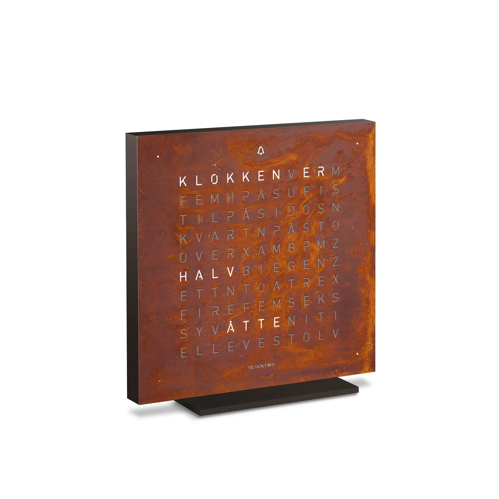 Qlocktwo Earth 13,5 Creator's Edition - Rust