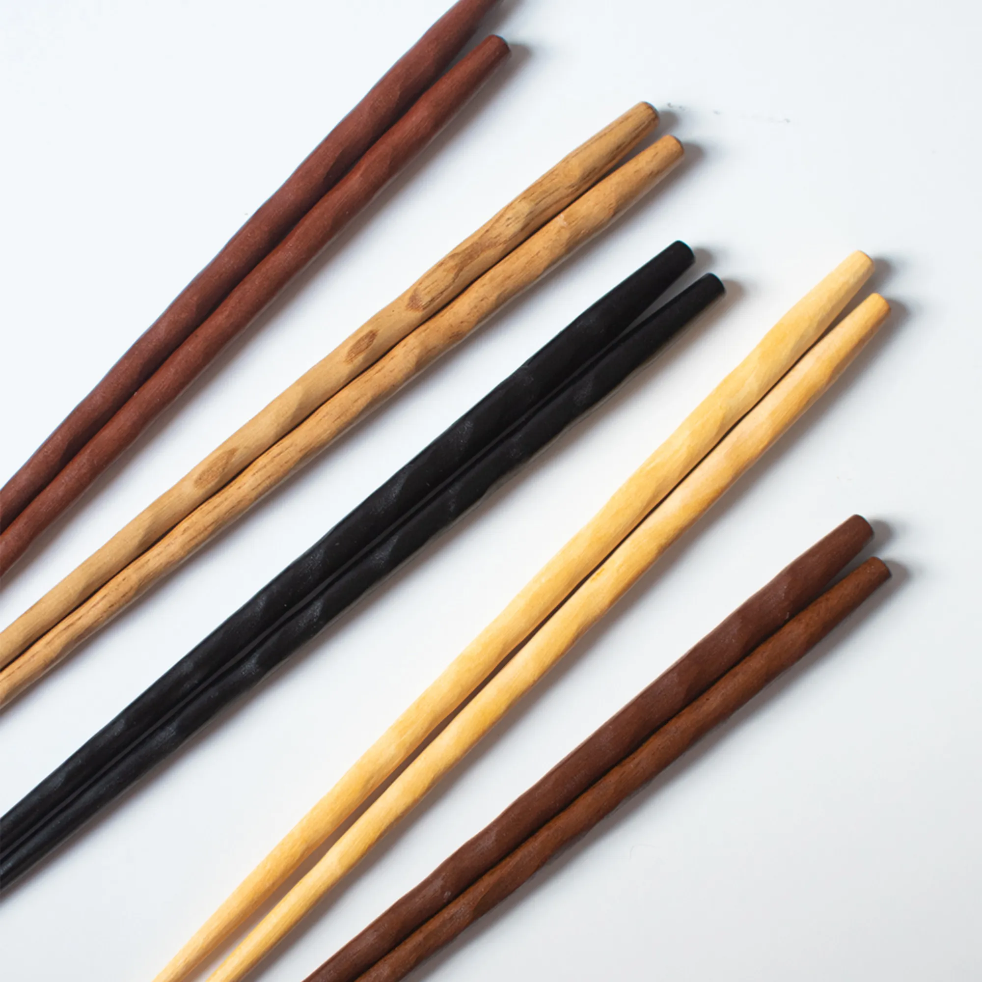 Kawai Carved Wood Chopsticks - Set of 5