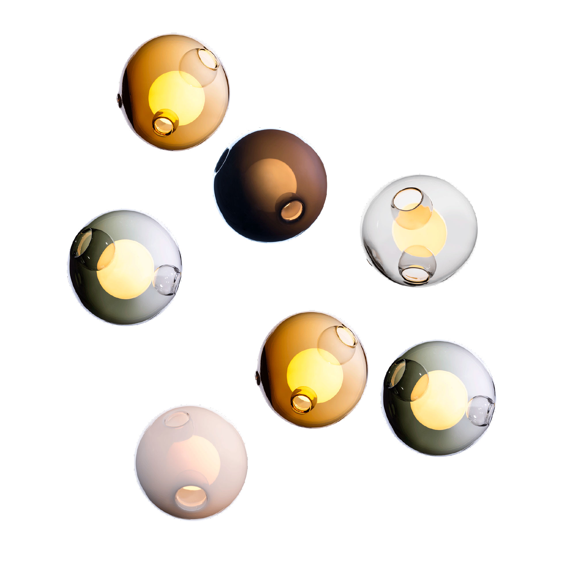 Bocci - 28.7 Random, Multi - 11 - Pendellampor - Omer Arbel - Flerfärgad