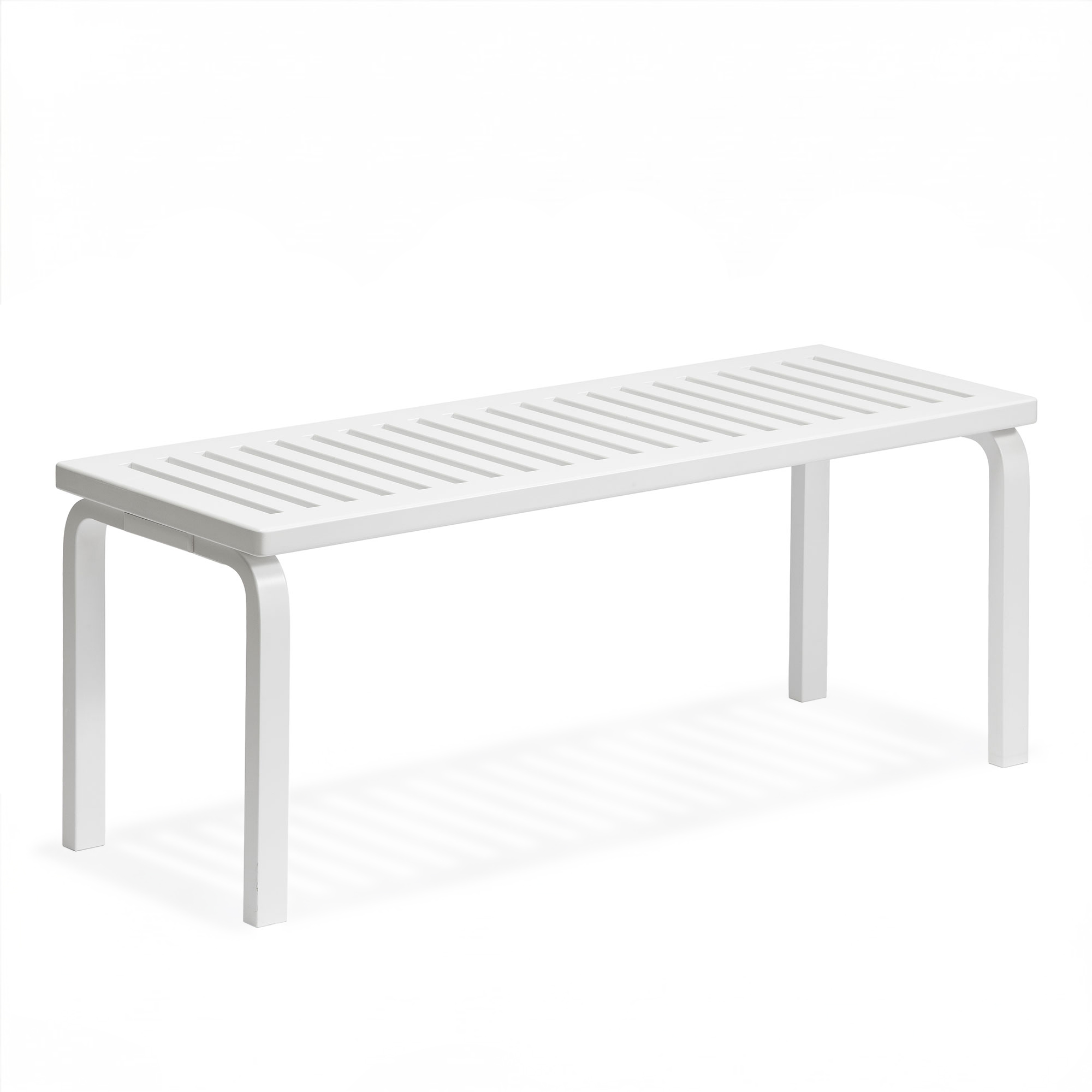 Artek - B&auml;nk 153A, Vitlackad bj&ouml;rk - TV-b&auml;nkar - Alvar Aalto - Vit - Tr&auml;
