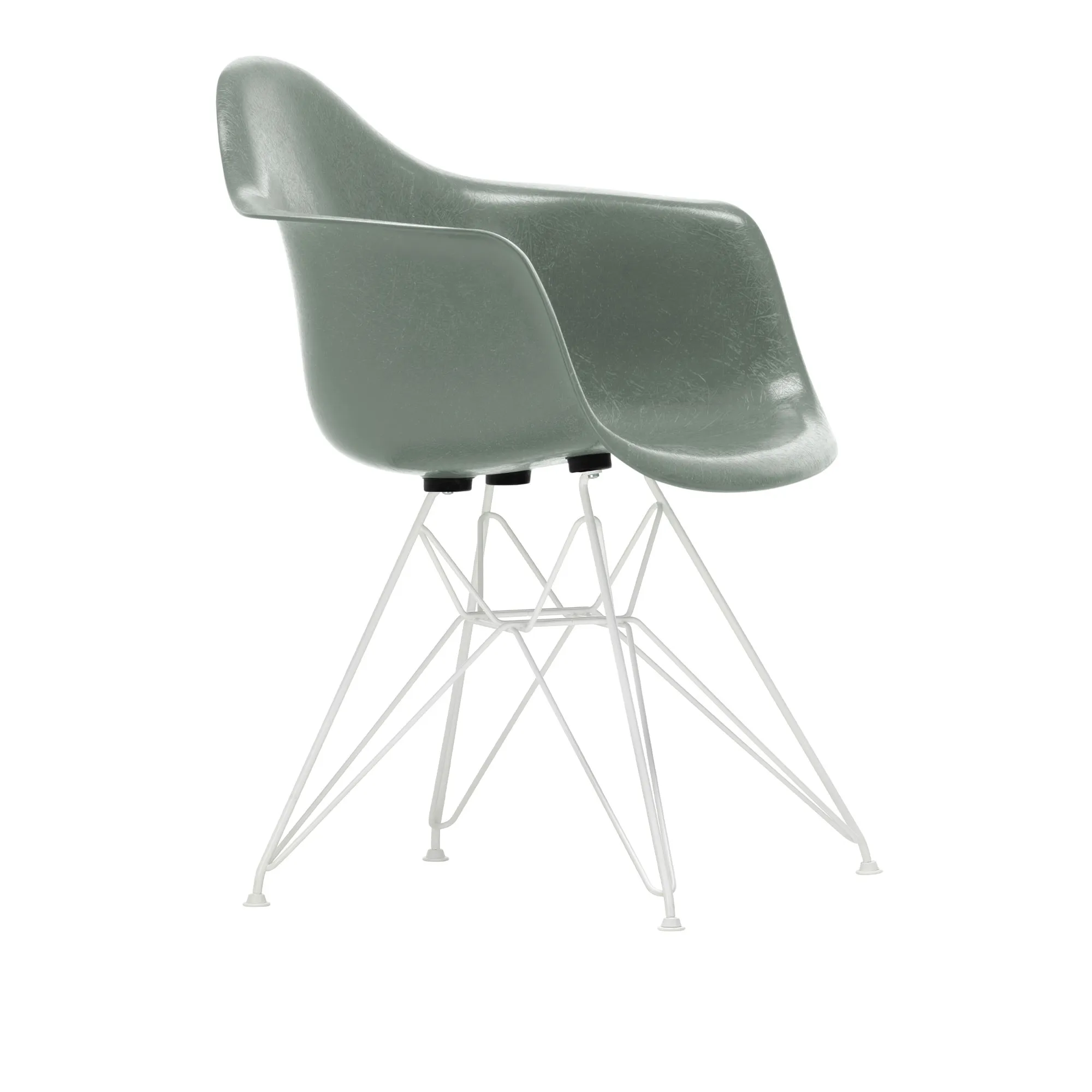 Eames Fiberglass Armchair DAR karmstol White