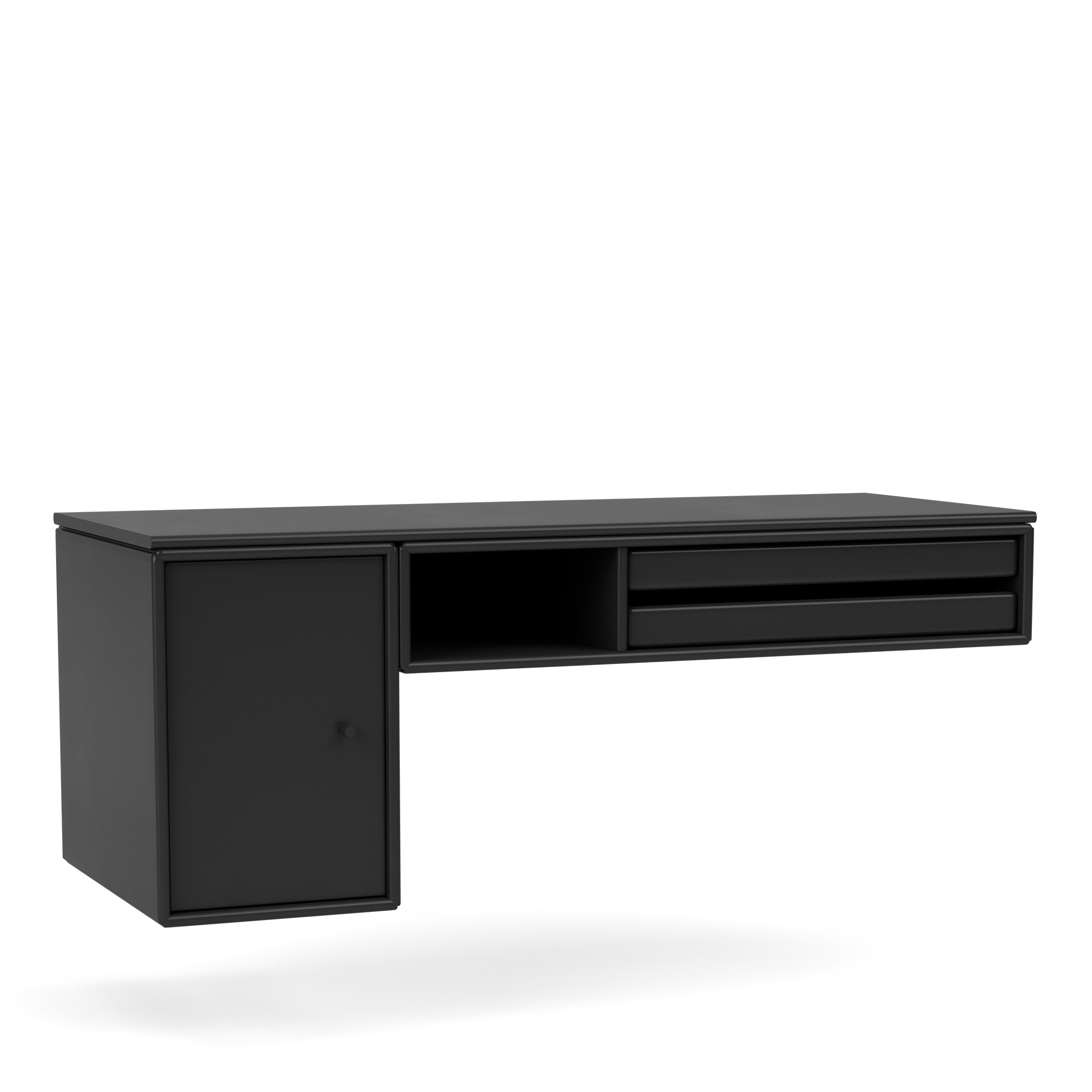 montana - bureau work desk 05-black 04 suspension rails - skrivbord - peter j. lassen - svart - trä