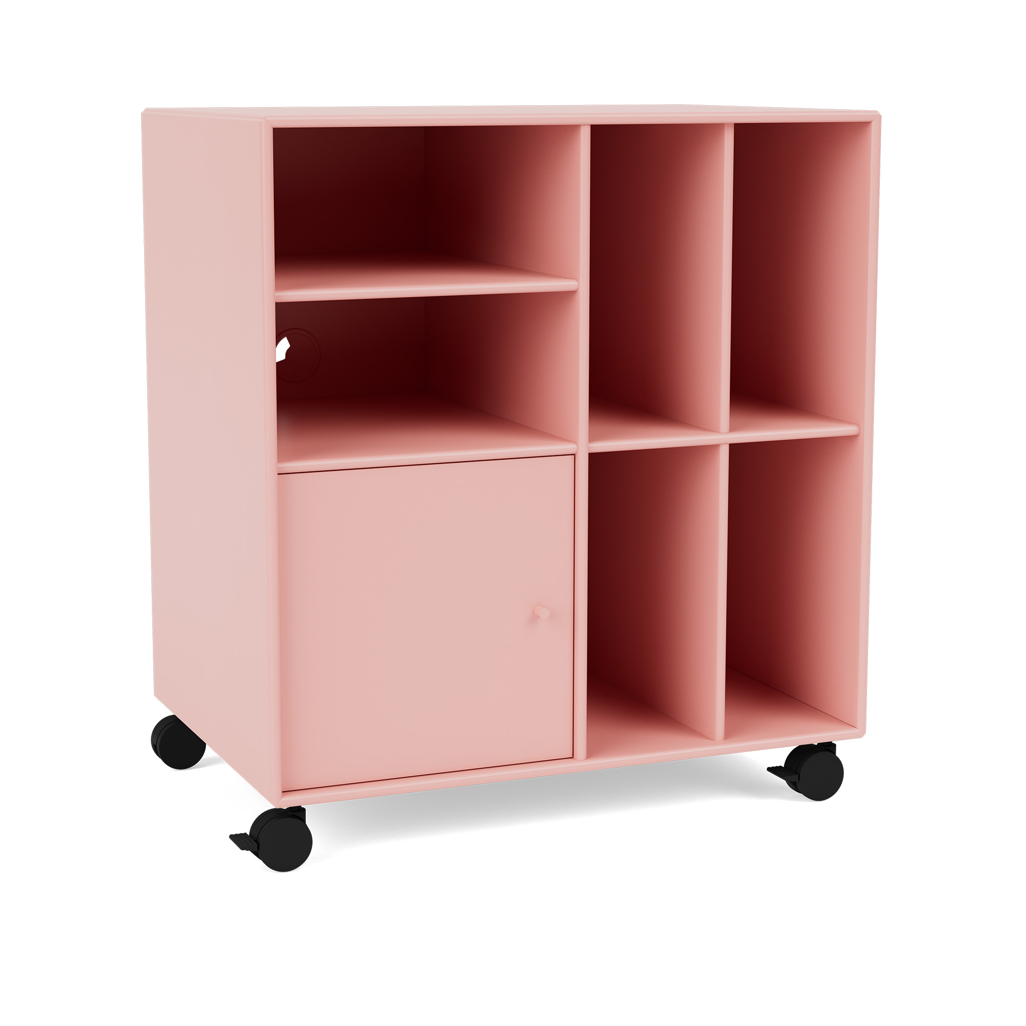 Montana - SPIN II Vinyl Storage, 05-CastorsCR70Black, 167 Ruby - Skåp och vitrinskåp - Peter J. Lassen - Rosa - MDF | Möbler - Förvaring Och Hyllor - Skåp Och Vitrinskåp | Möbelexperten