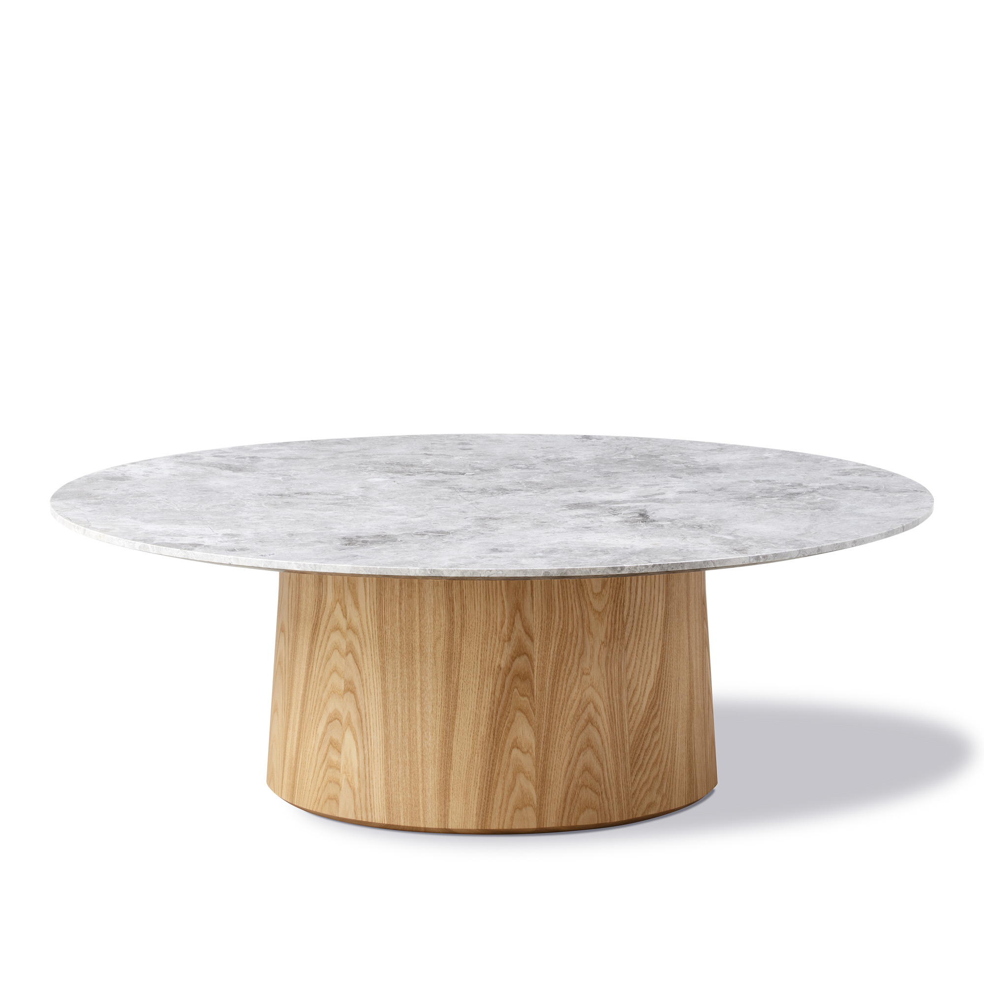 Fredericia Furniture - Niveau Coffee table Ø110 - Tundra Grey - Ash oil treated - Ø110 cm - height 38 cm - Soffbord - Cecilie Manz