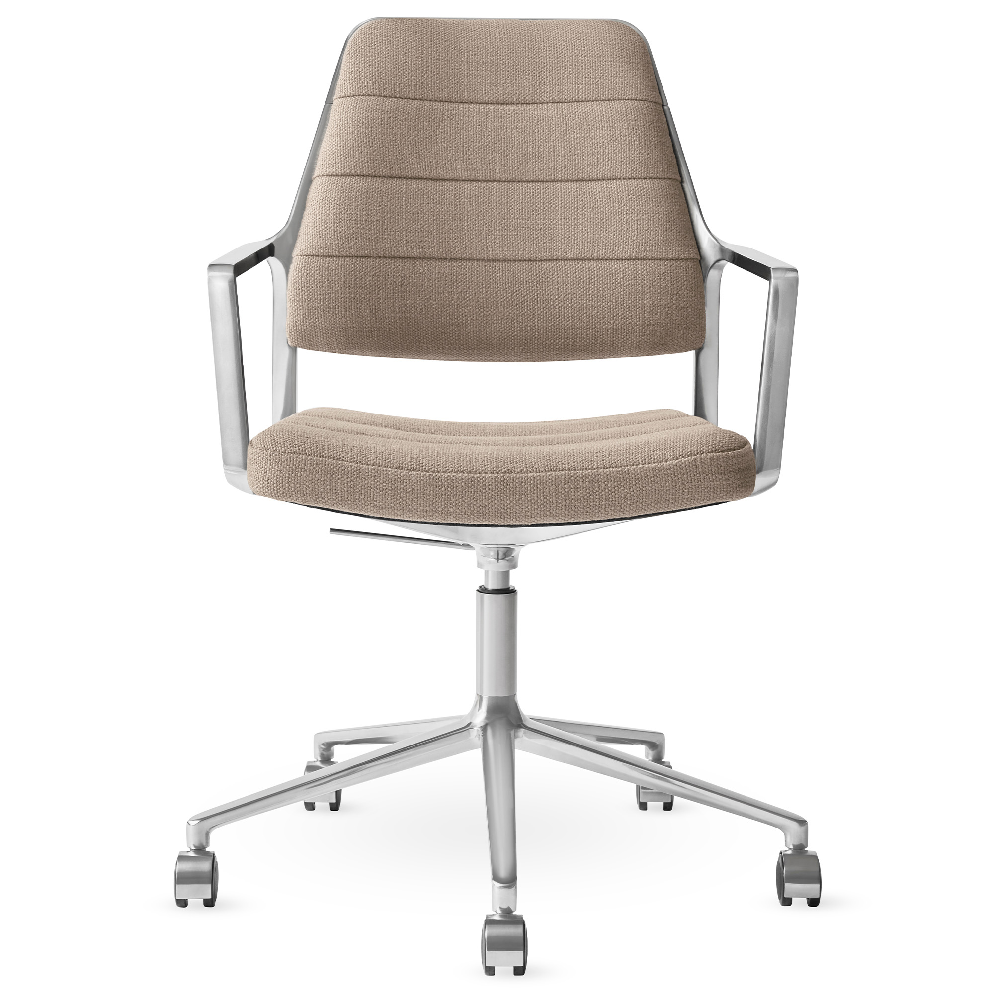 Vipp - Vipp455+ Swivel chair, polished, castors, Tide - Kontorsstolar