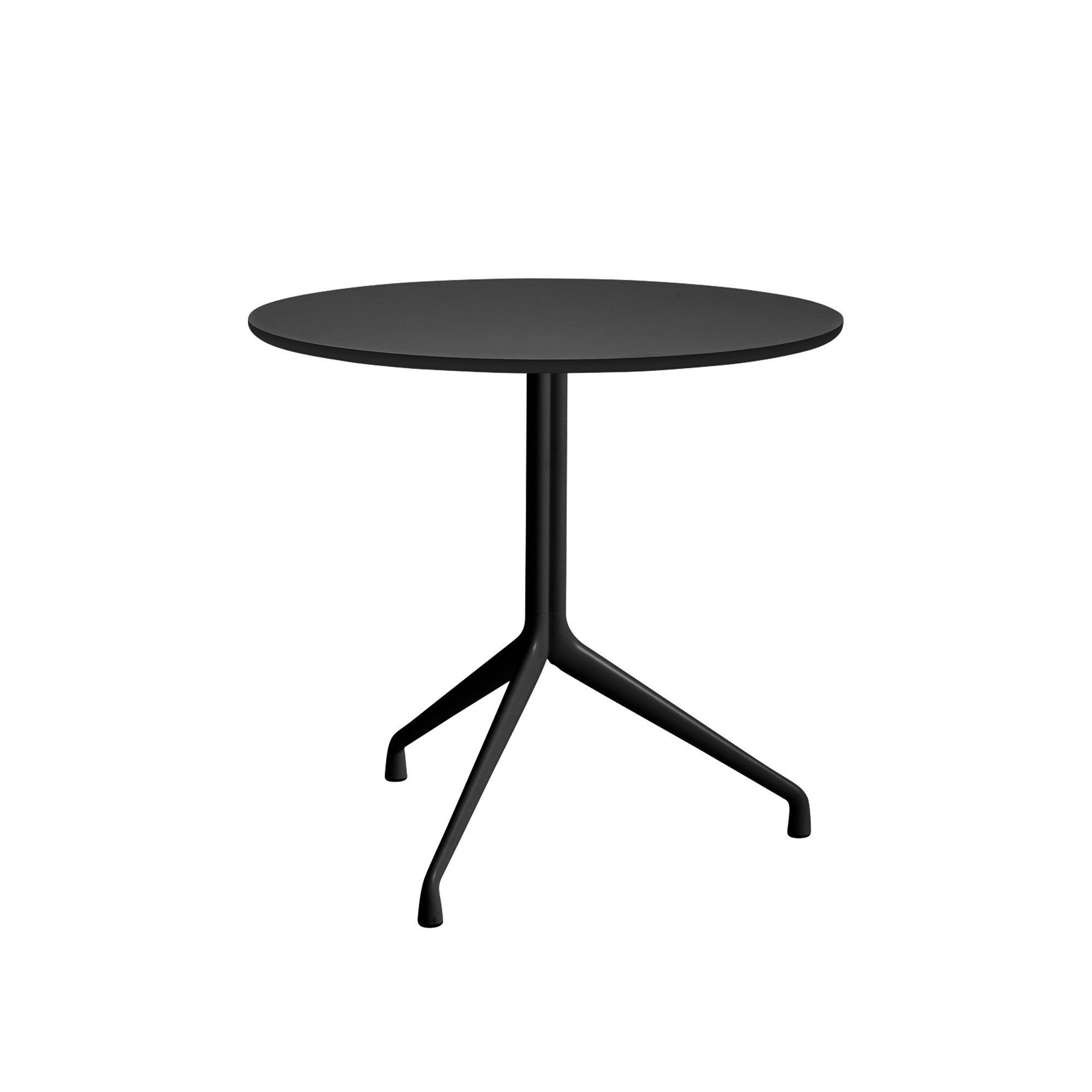 HAY - About a Table AAT20 - Black Base - Black Linoleum - Ø80xH73 cm - Matbord - Hee Welling - Svart - Metall/Trä/Syntetiskt