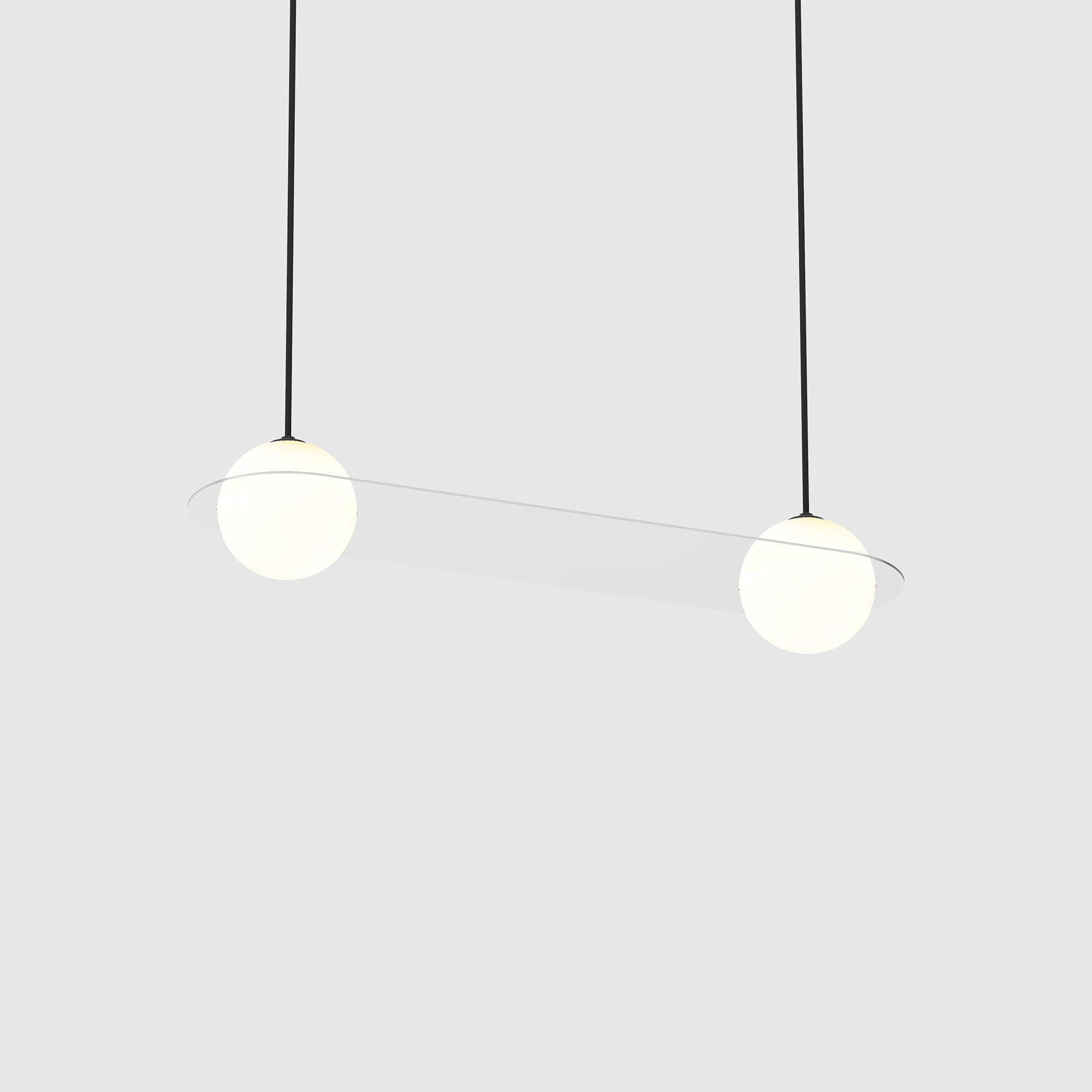 Lambert & Fils - Laurent 03, Angle, Brass frame, Gold wires, Black canopy - Pendellampor - Guld