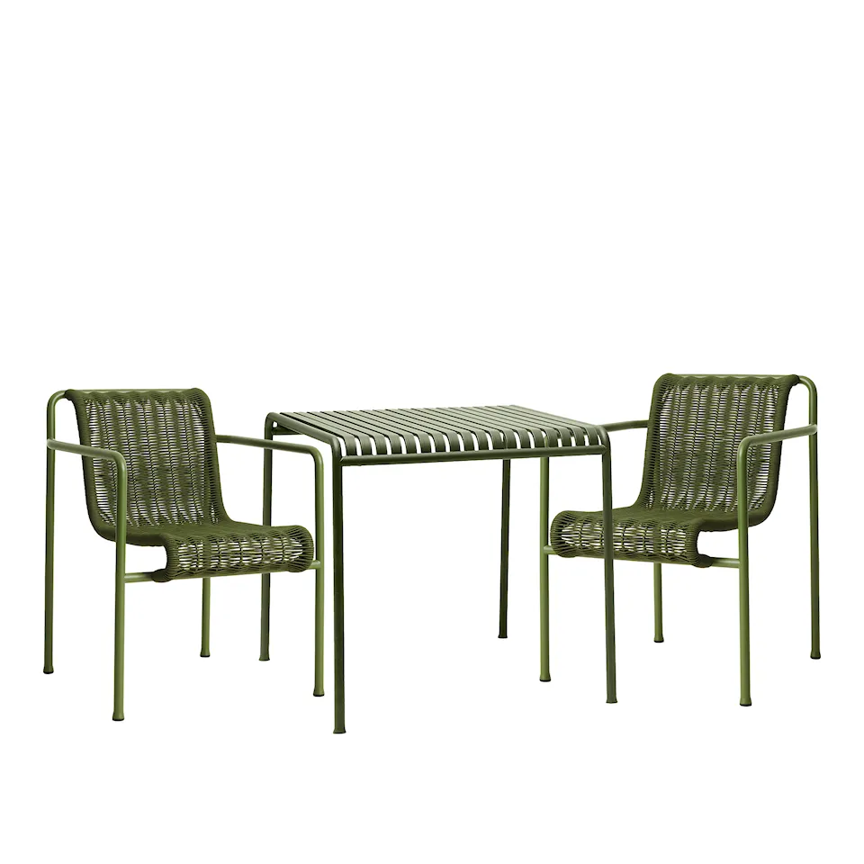 Palissade cord matgrupp med bord & 2 karmstolar