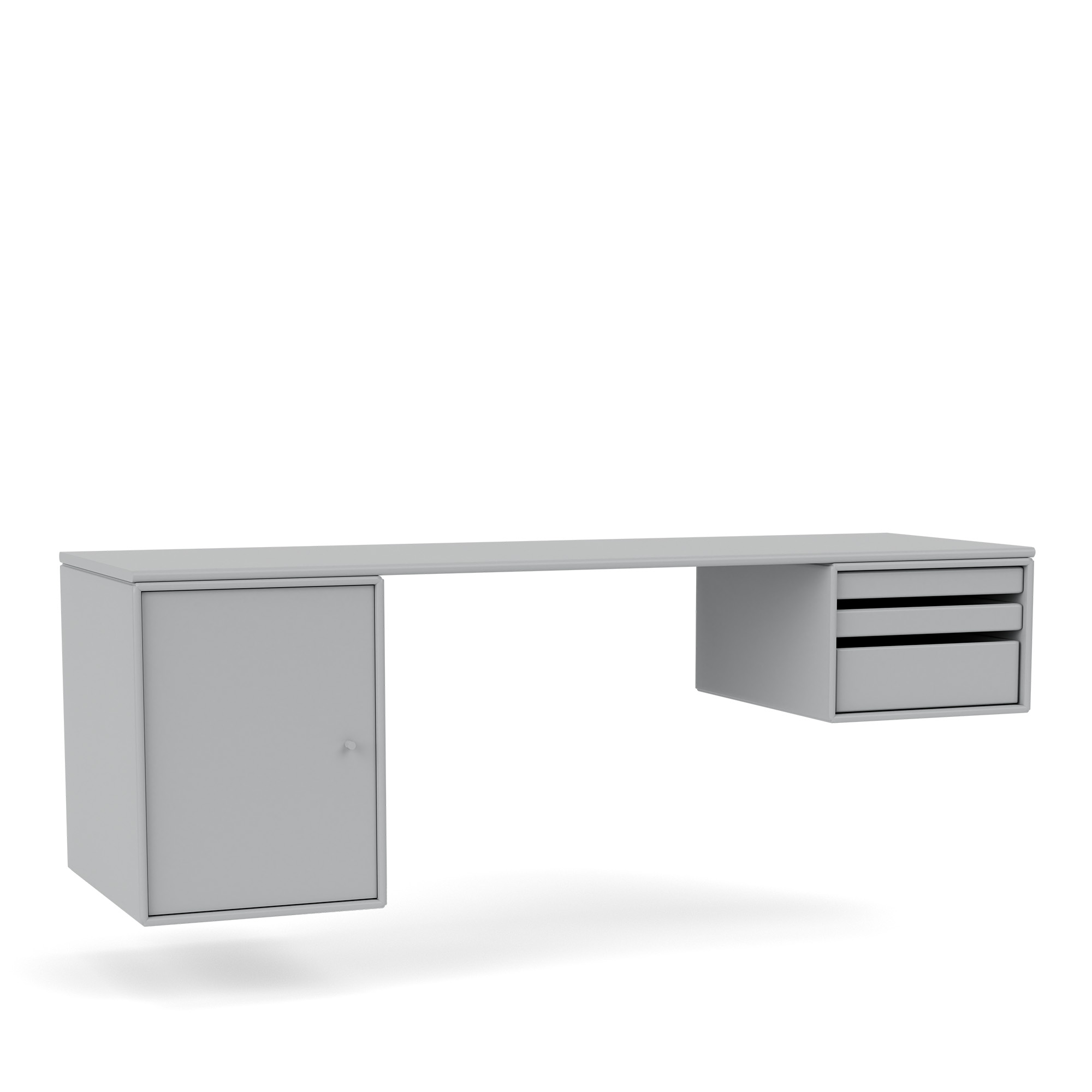 montana - workshop work desk 02-fjord 04 suspension rails - skrivbord - peter j. lassen - blå - trä