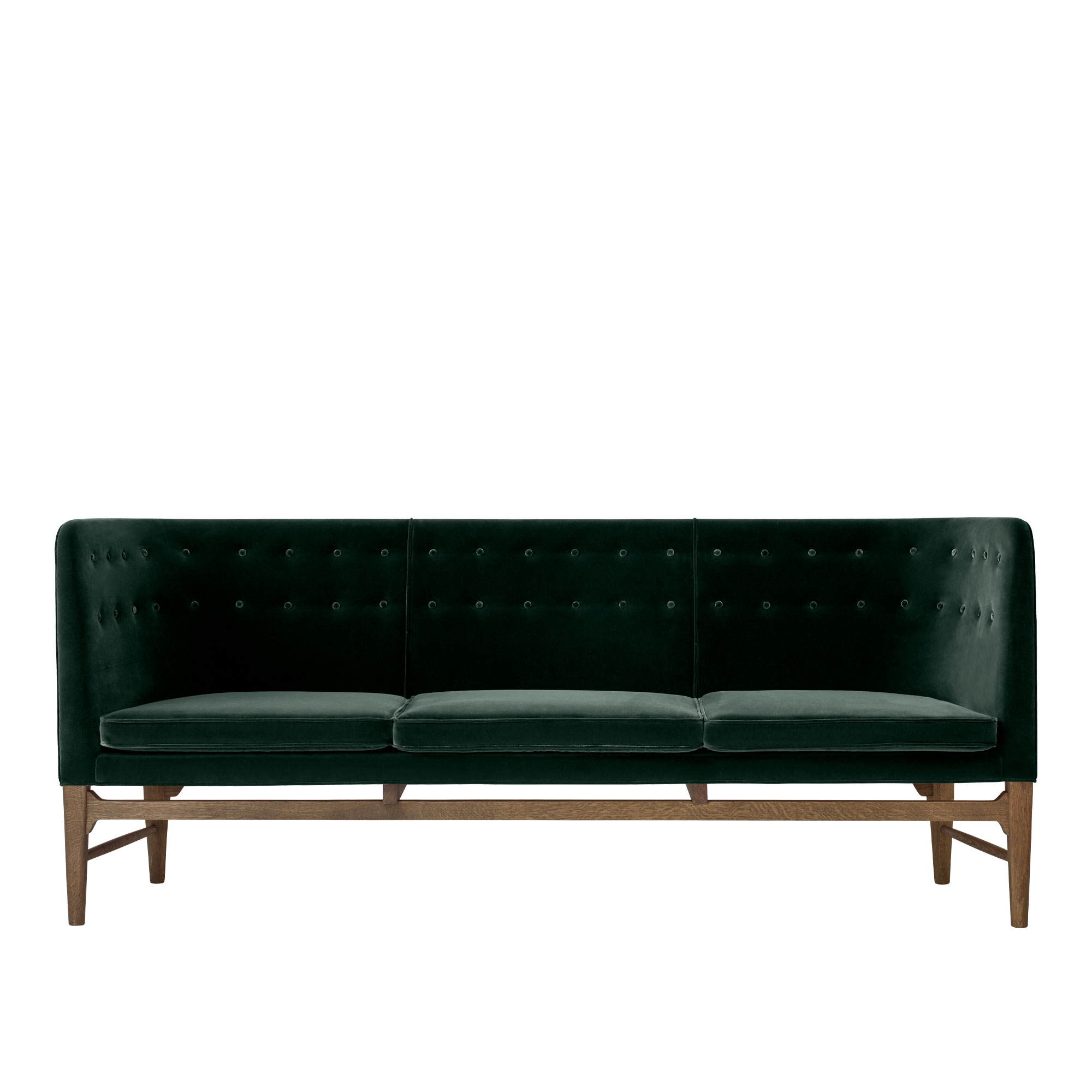 &Tradition - Mayor AJ5 - Fabric cat.2 - Velvet 1 Forest - Smoked Oiled Oak - Soffor - designer_arne_jacobsen