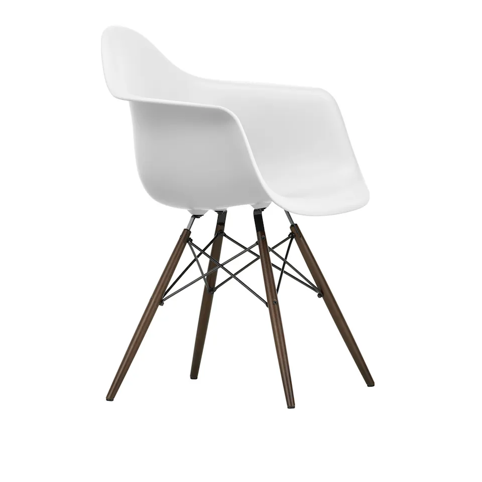 Eames RE Plastic Armchair DAW matstol Dark Maple