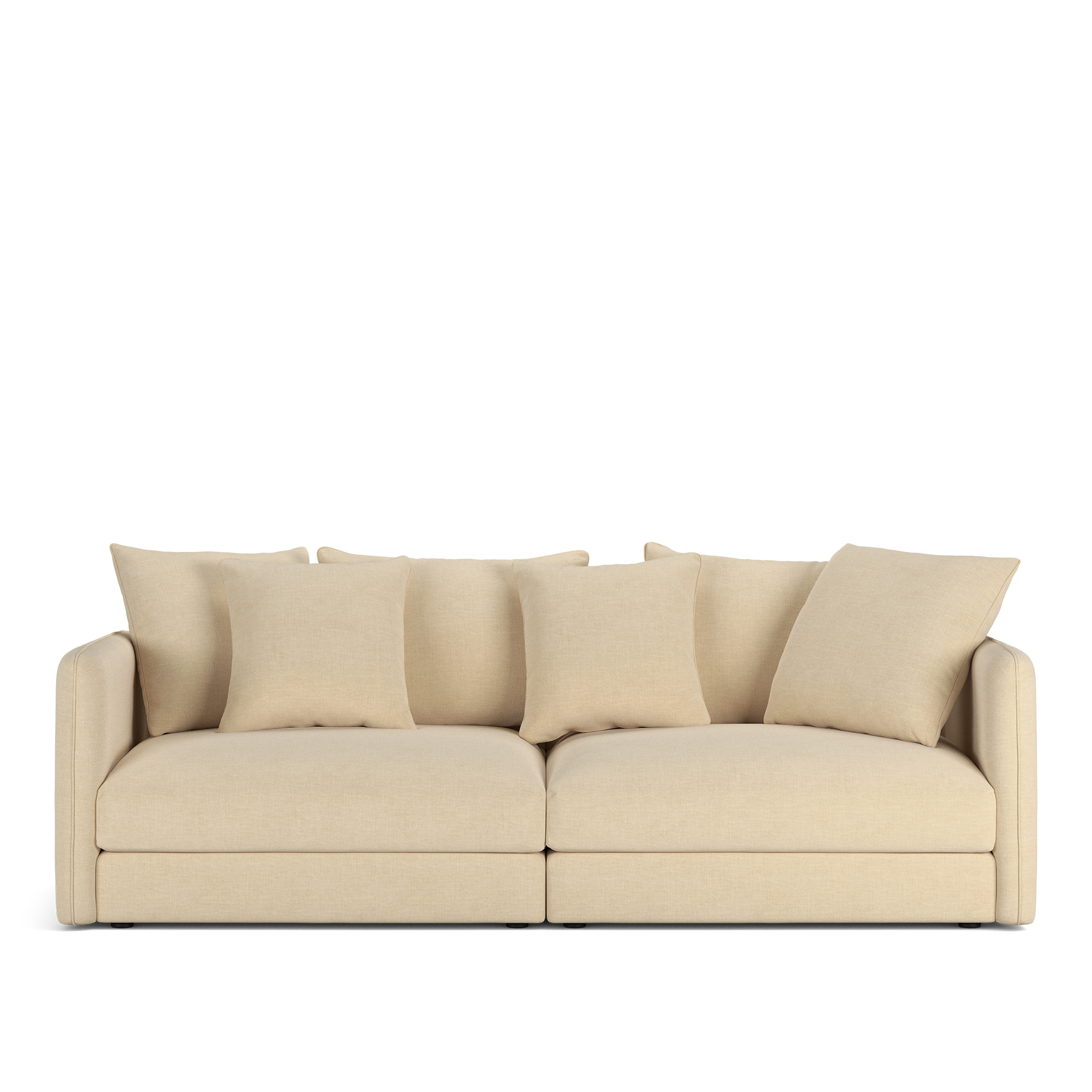 NOGA - Pavarotti 2.5-Seater, Fixed Cover, Cushion Variant 01, Sienna 101 - Soffor - Beige