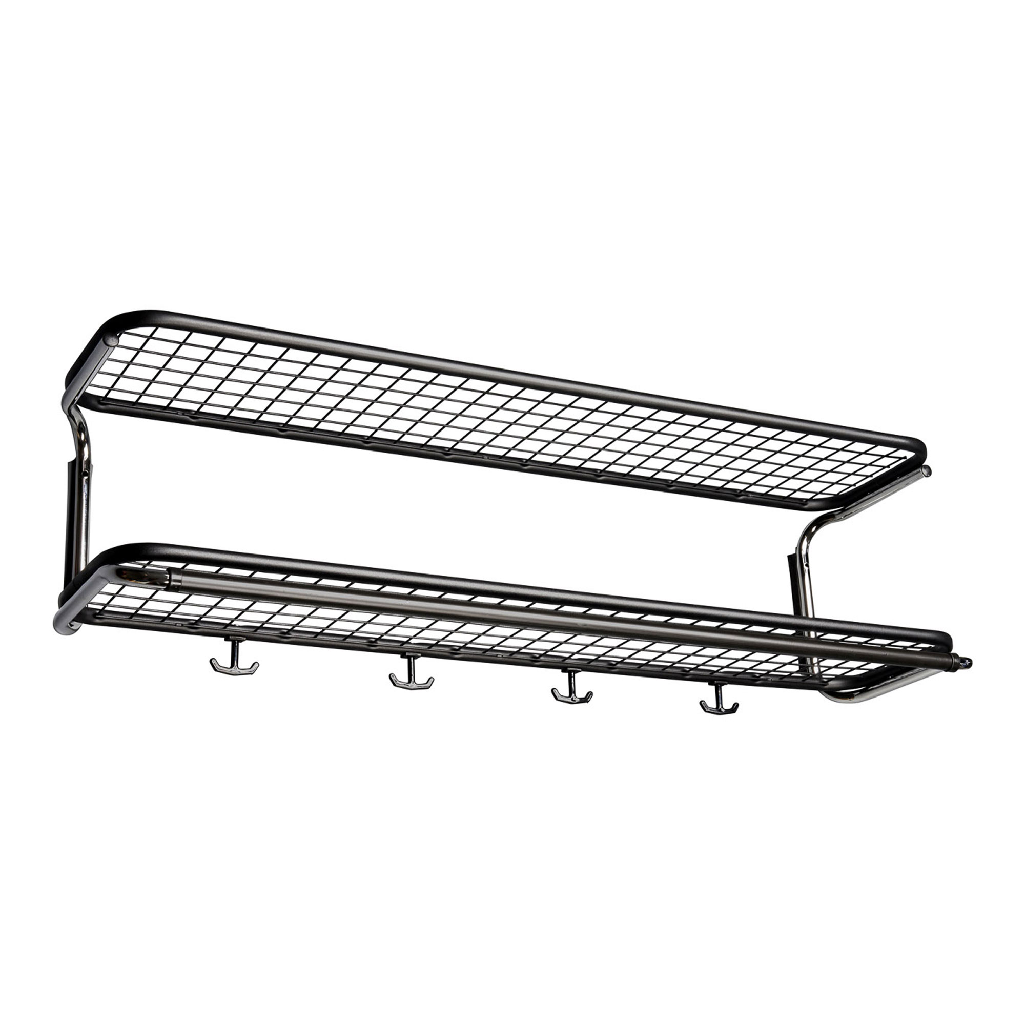 Essem Design - Classic 650 Hatthylla Svart/Krom, 100 cm - Hatthyllor och skohyllor - Gunnar Bolin - Silver,Svart - Metall/Plast
