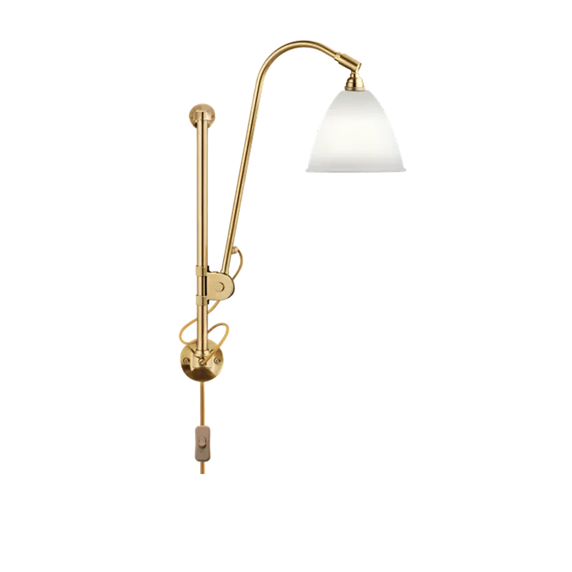 Gubi - BL5 Bone China/Brass - Vägglampor - Robert Dudley Best - Vit