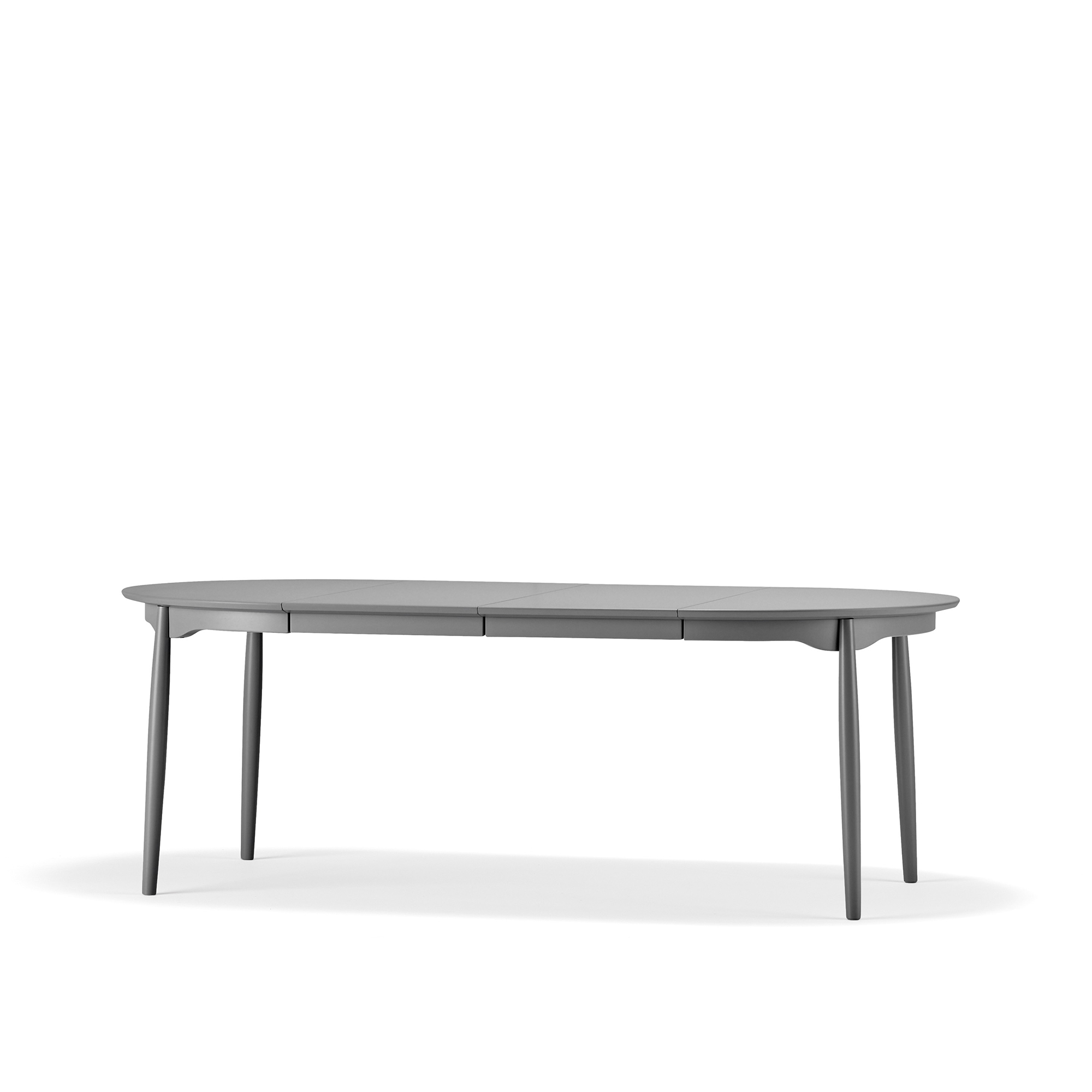 stolab - carl matbord ø115 cm delbart björk mörkgrå 62 & 2 iläggsskivor - matbord - marit stigsdotter - grå