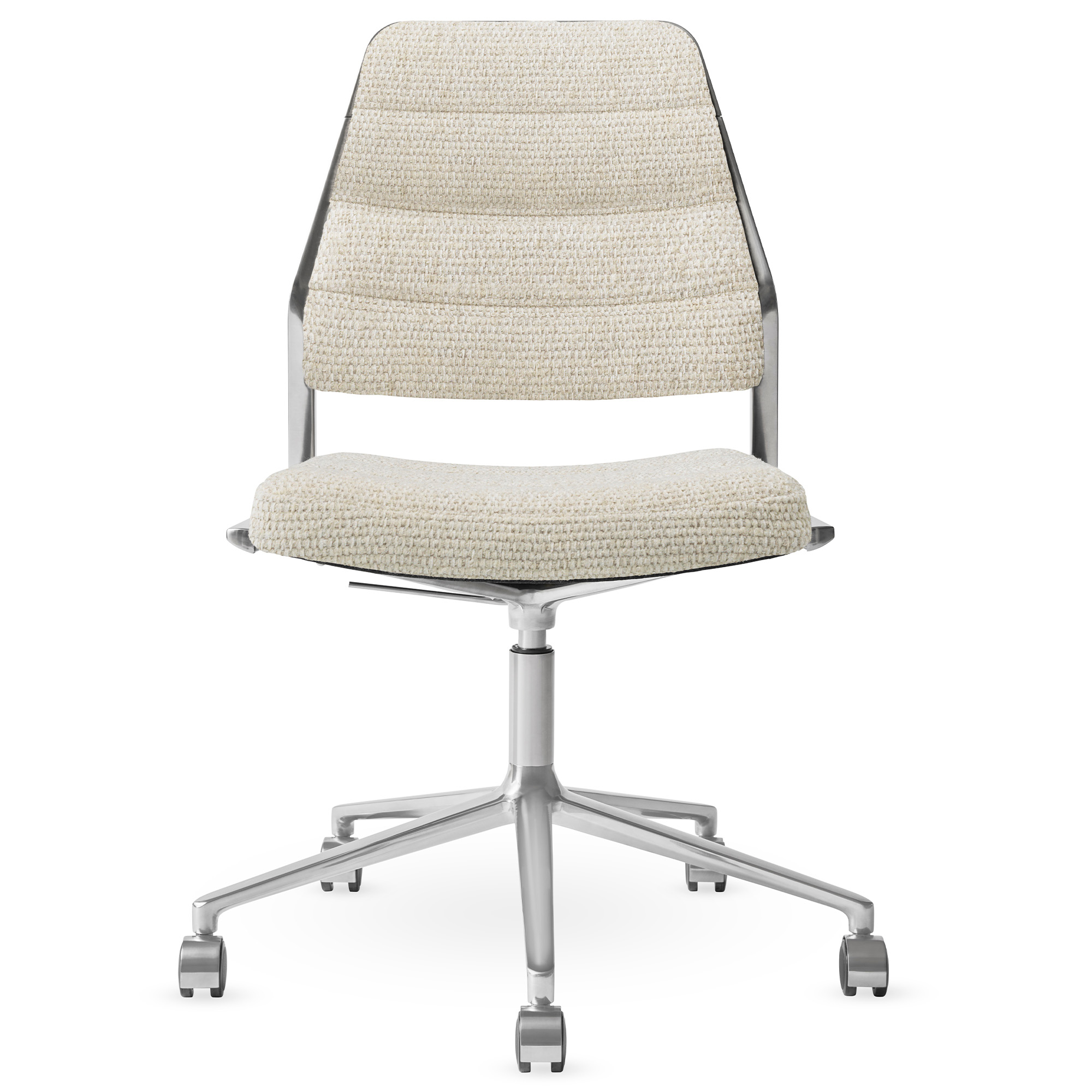 Vipp - Vipp454+ Swivel chair, polished, castors, Wavy - Kontorsstolar