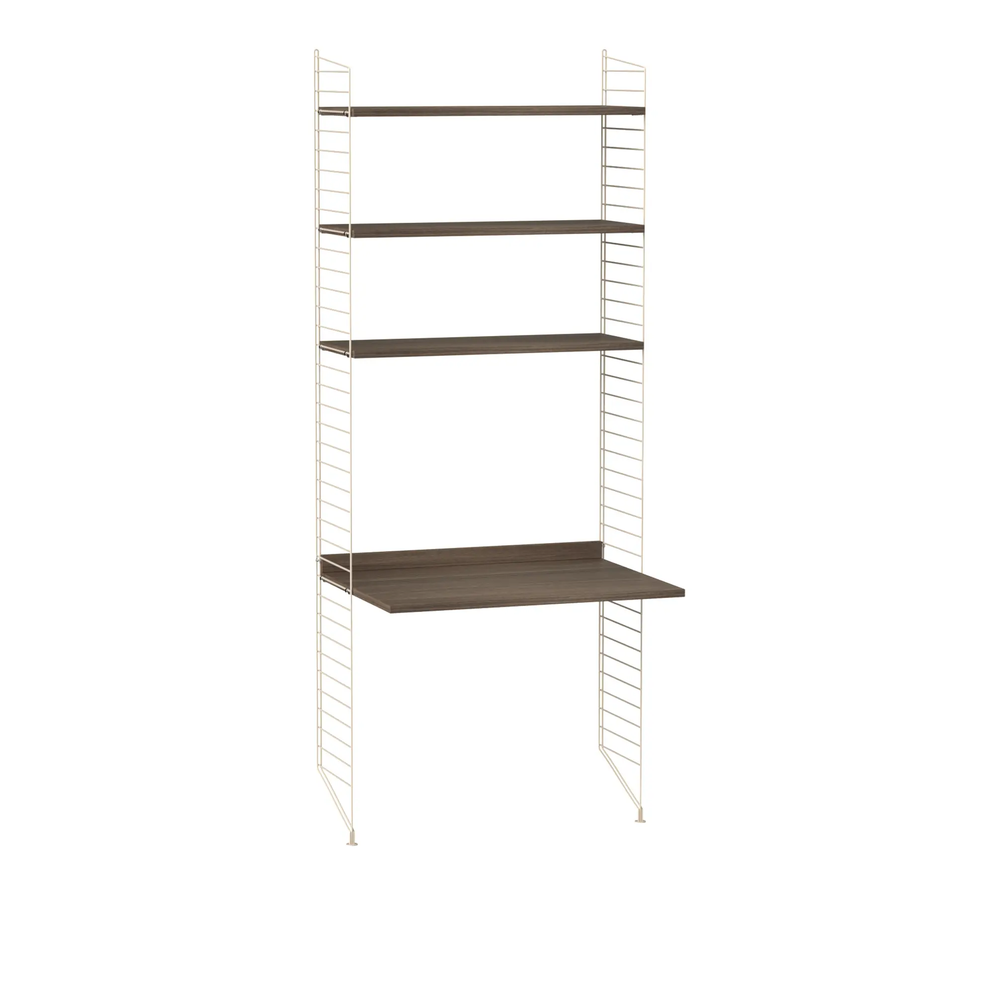 Kontor hyllsystem A valnöt/beige