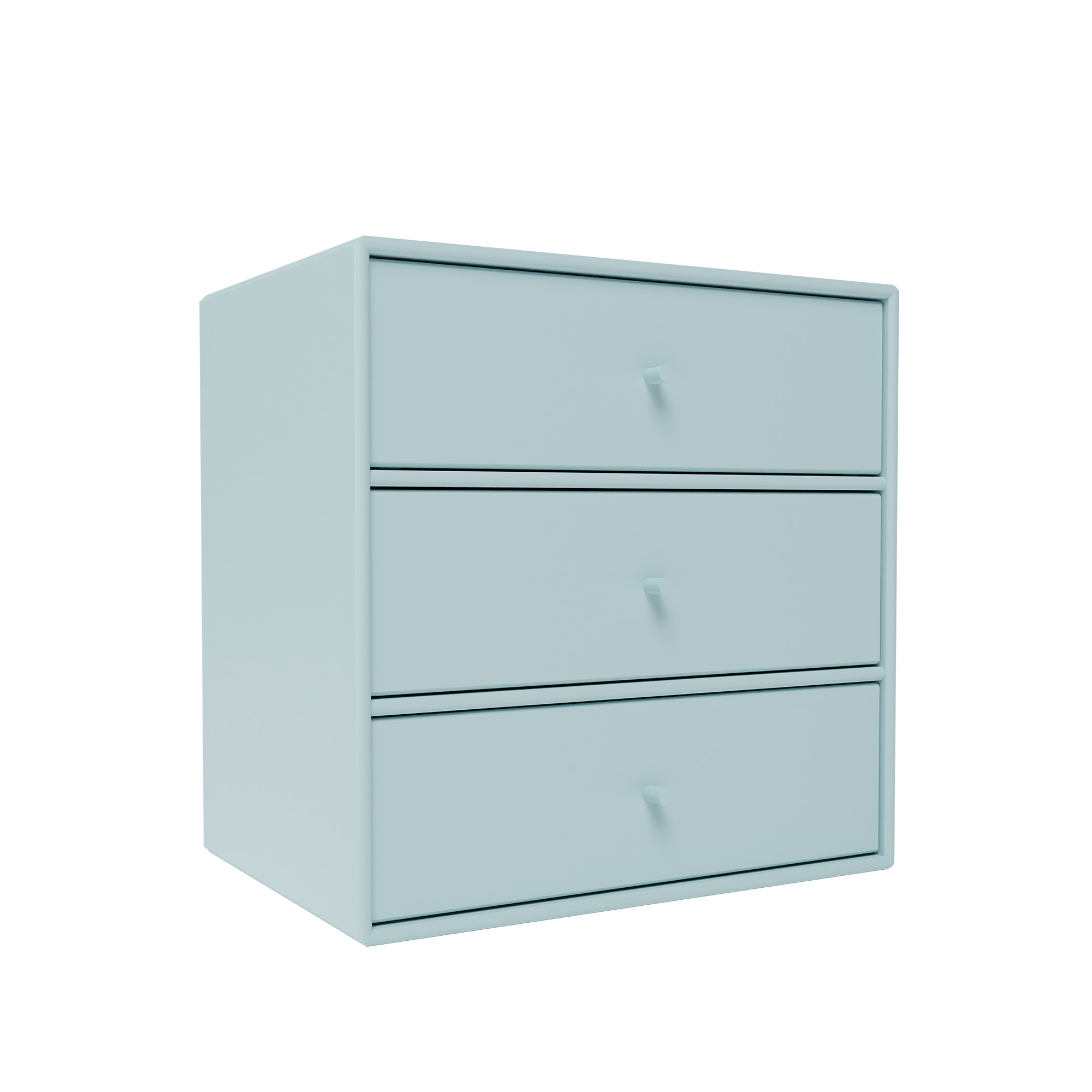 montana - montana mini 1007 - module with three drawers - flint - hyllor & hyllsystem - peter j. lassen - grå - mdf