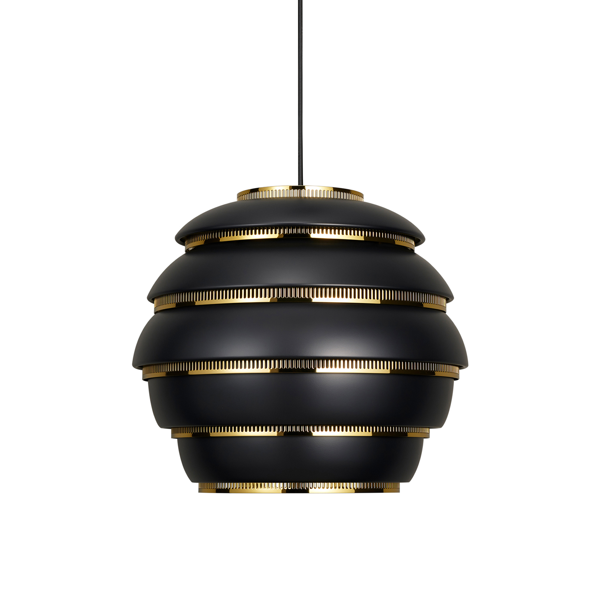 Artek - Beehive A331, Black - Pendellampor - Alvar Aalto - Svart | Belysning - Taklampor - Pendellampor | Möbelexperten