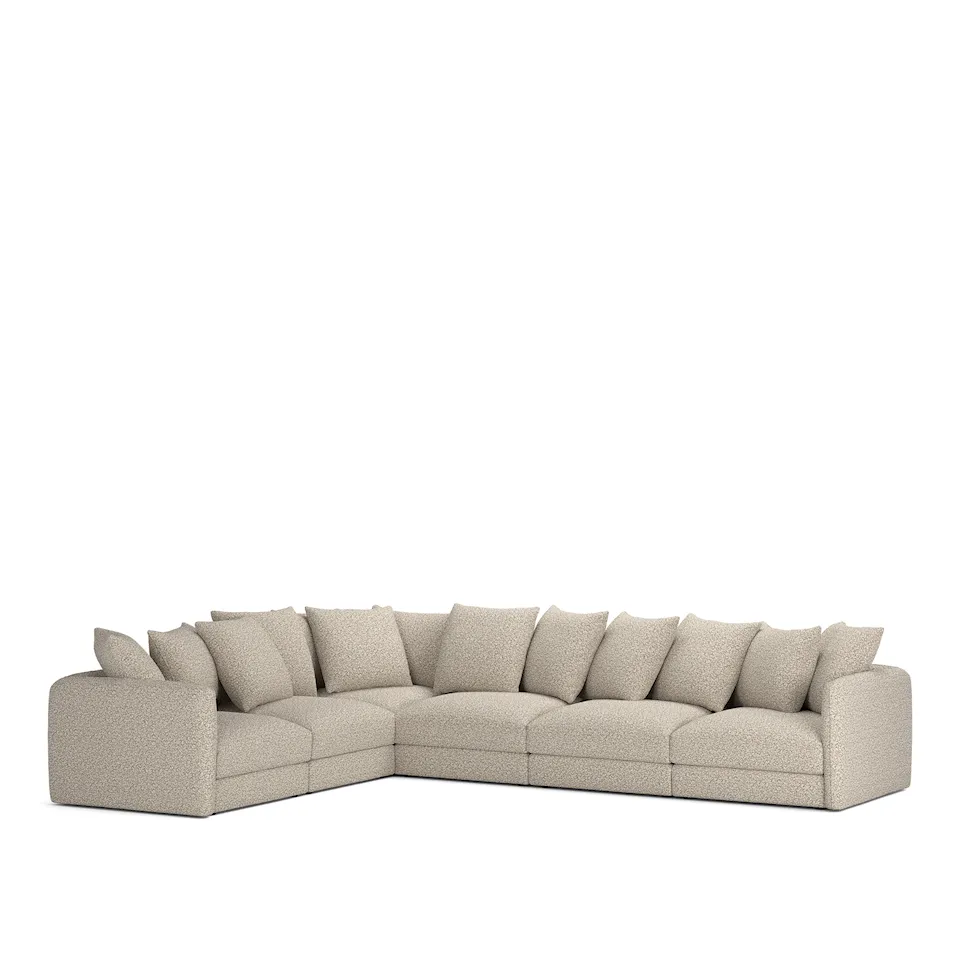 Pavarotti 6-Seater Corner, Removable Cover, Cushion Variant 01, Vellus 03