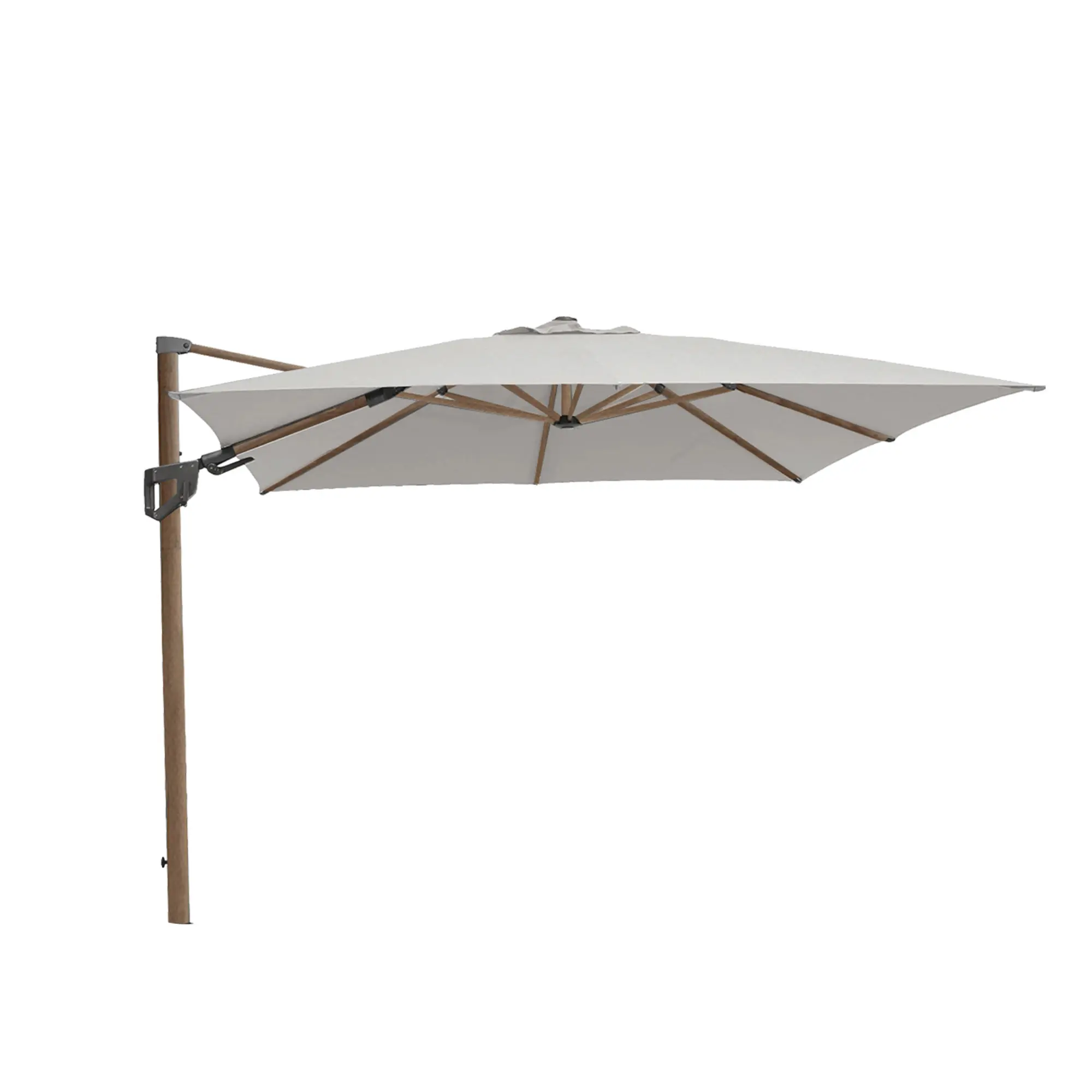 Hyde luxe tilt parasoll trä, 3x3 m