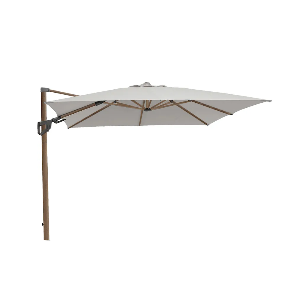 Hyde luxe tilt parasoll trä, 3x3 m
