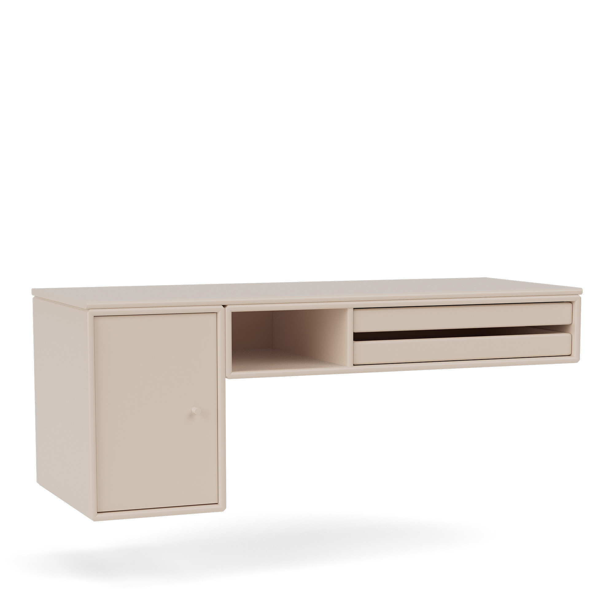 montana - bureau work desk 168-clay 04 suspension rails - skrivbord - peter j. lassen - beige - trä