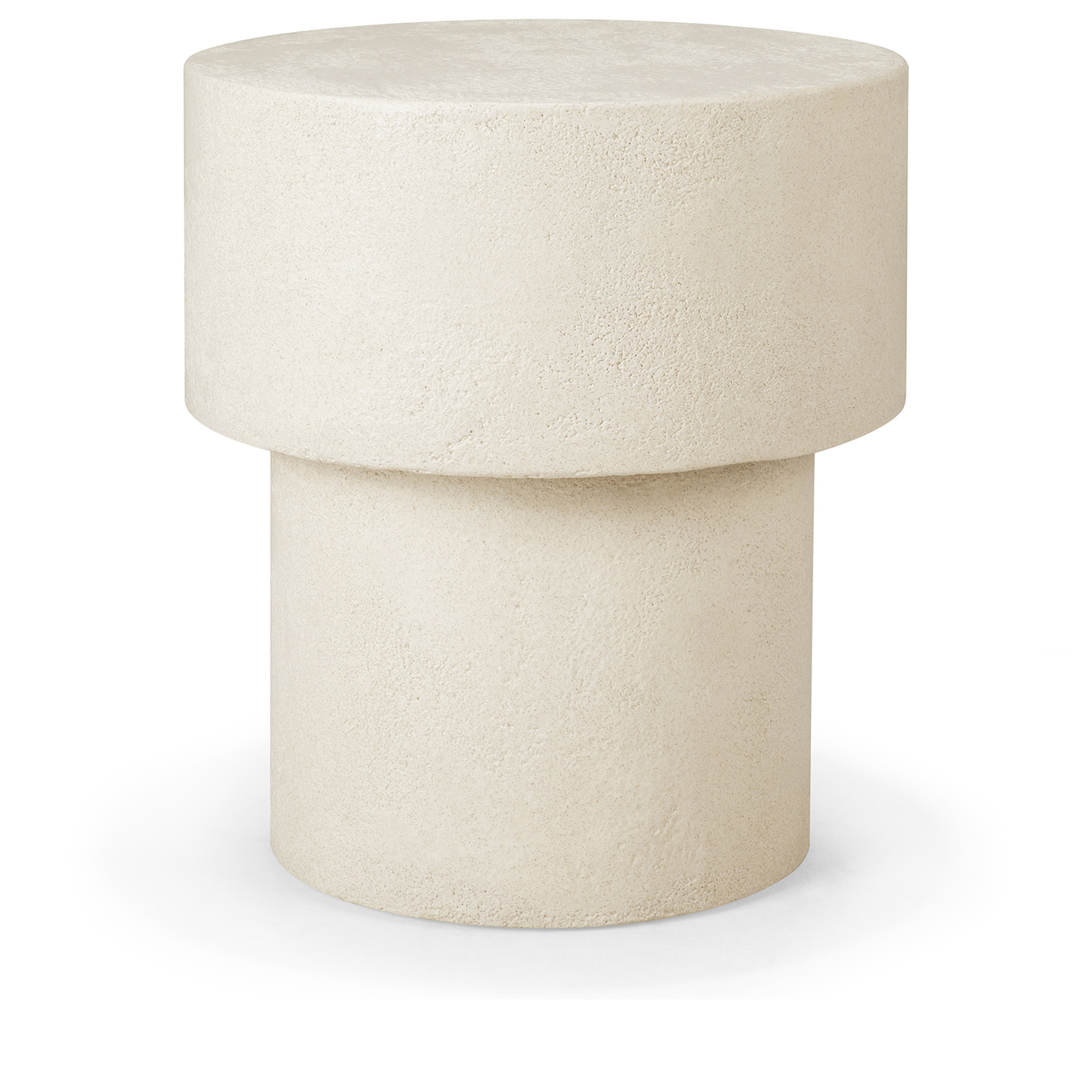 Ethnicraft - Elements Side Table - Microcement - Off White - Mushroom Shape - Sidobord - Vit - Sten | Möbler - Bord - Sidobord | Möbelexperten