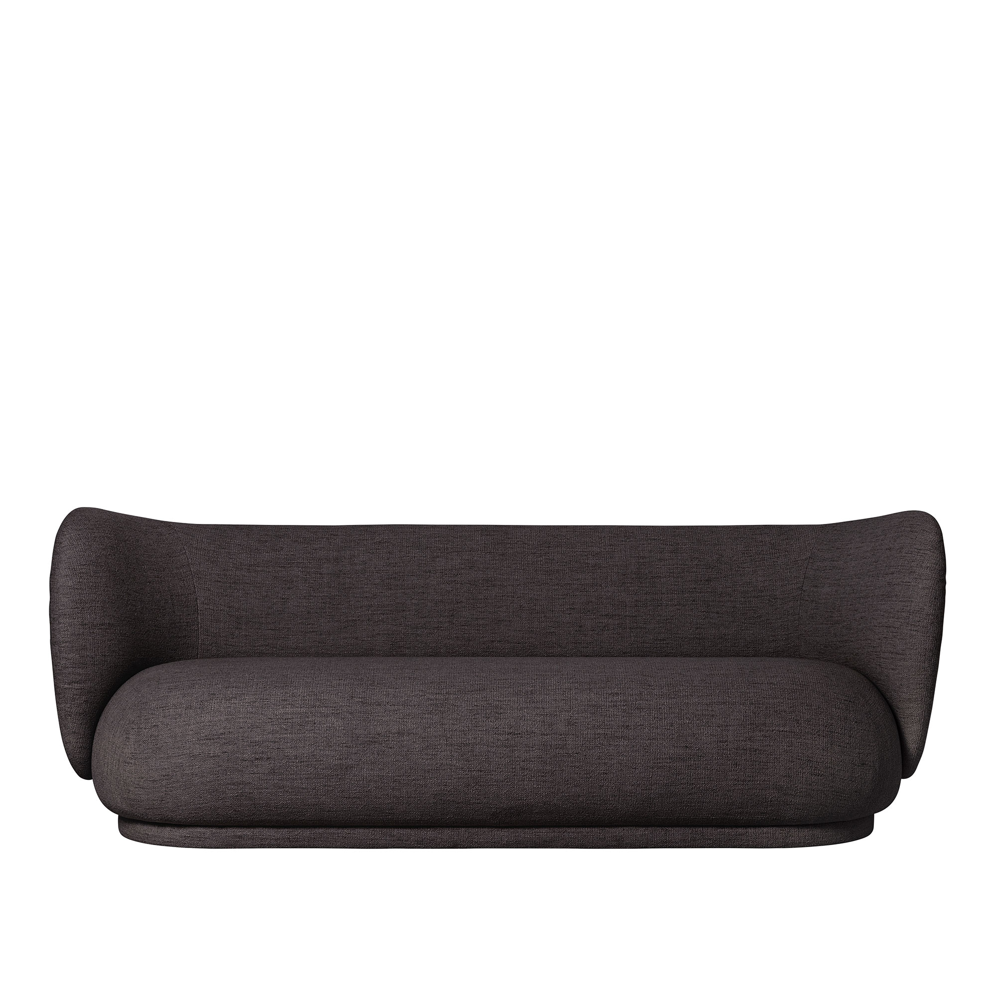 Ferm Living - Rico Sofa 3-Seater Bouclé Warm Dark Grey - Soffor | Möbler - Soffor Och Dagbäddar - Soffor | Möbelexperten