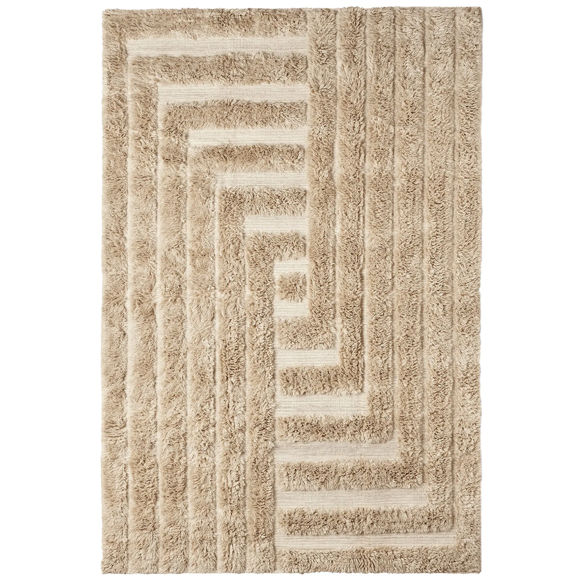 Shaggy Labyrinth Beige ullmatta
