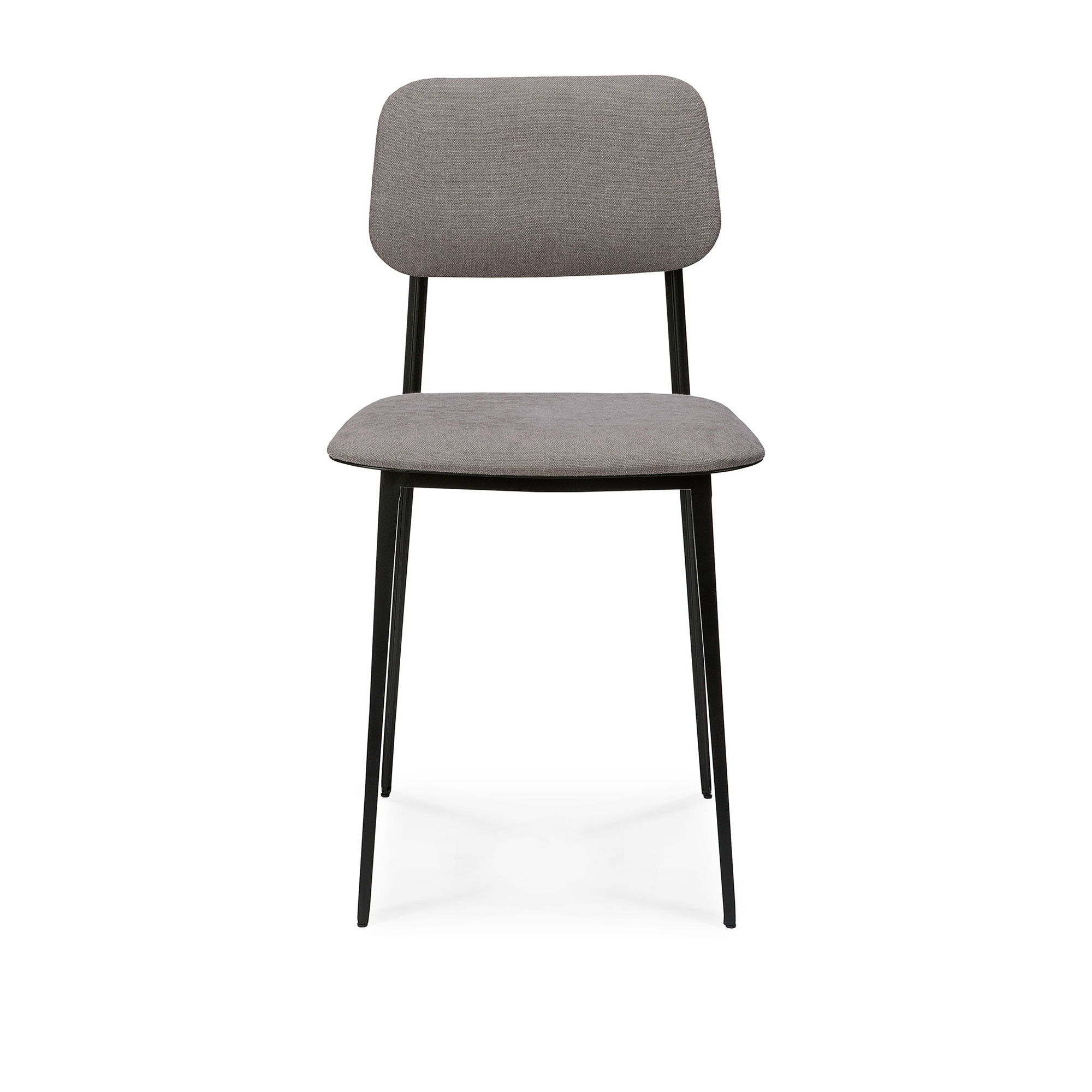 Ethnicraft - Dc Dining Chair - Black/Light Grey - Matstolar - Djordje Cukanovic - Grå - Metall/Textilmaterial