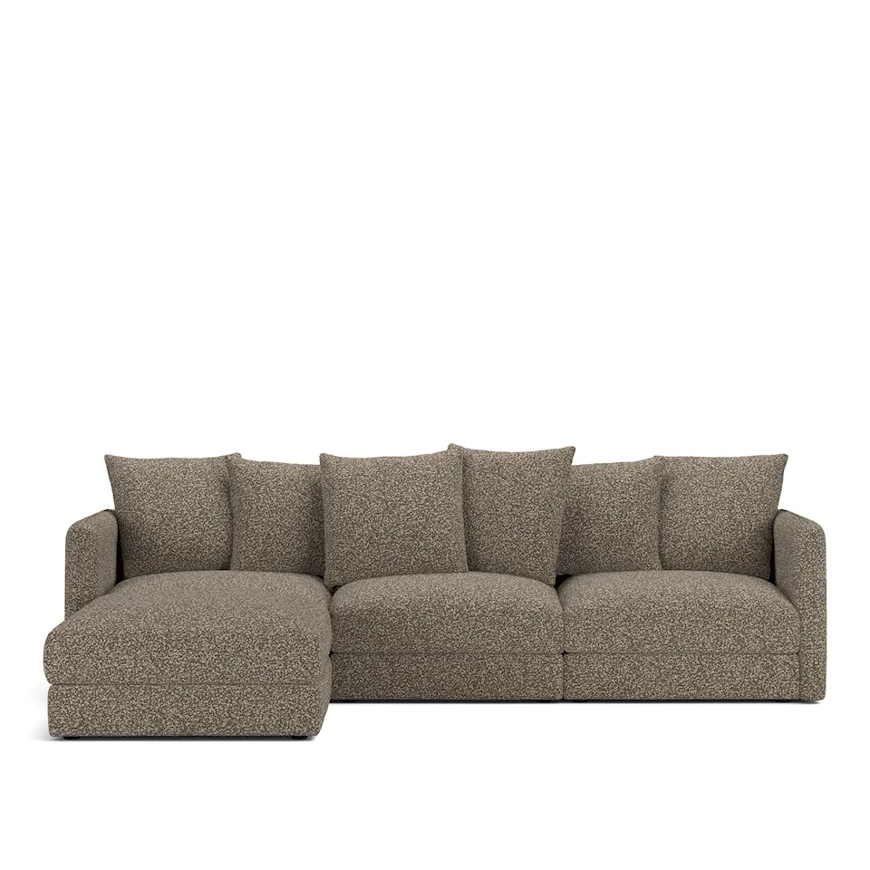 Pavarotti 3-Seater + Footstool, Fixed Cover, Cushion Variant 01, Vellus 02