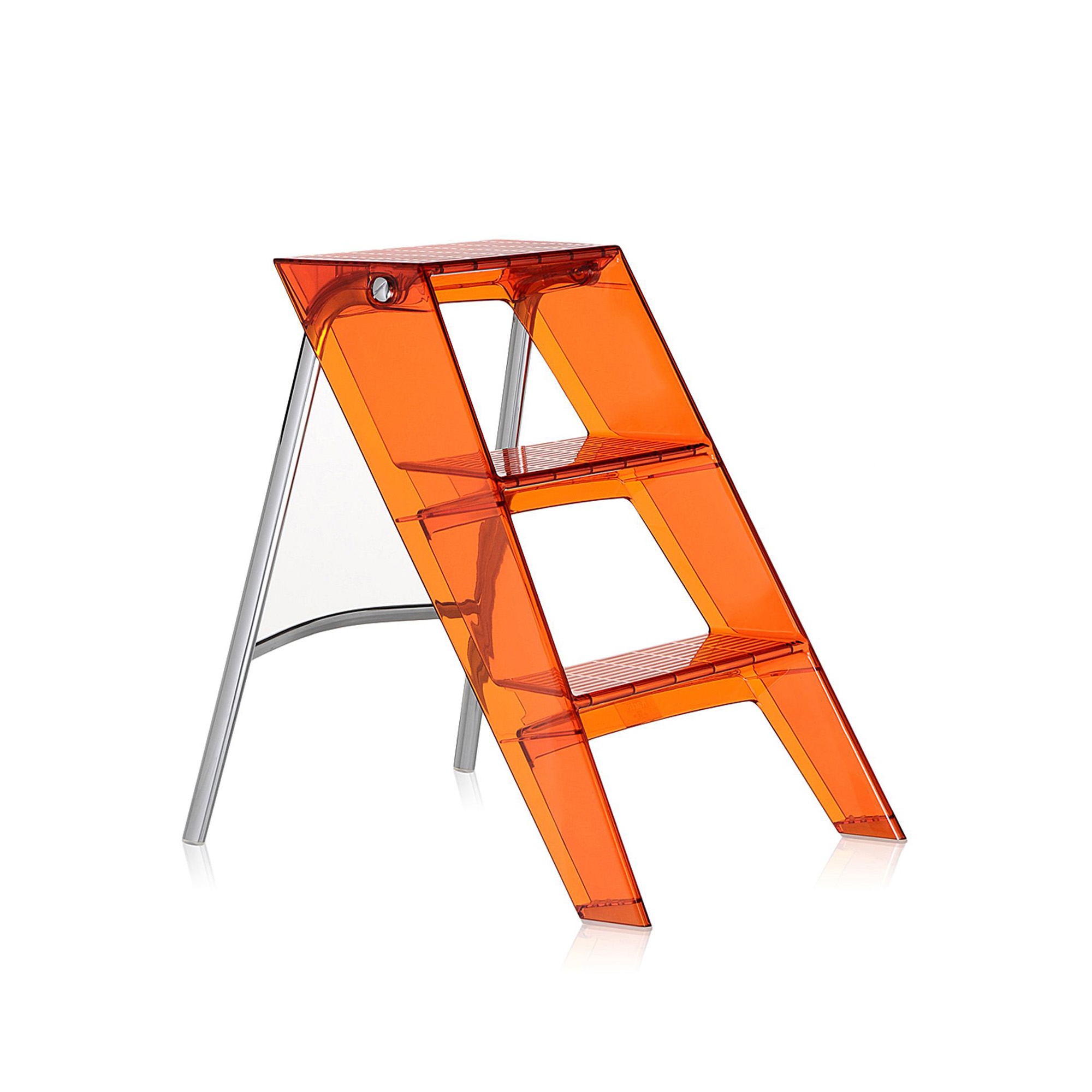 Kartell - Upper 7030, Orange Red - Sittpallar - Alberto Meda,Paolo Rizzatto - Orange - Metall/Plast