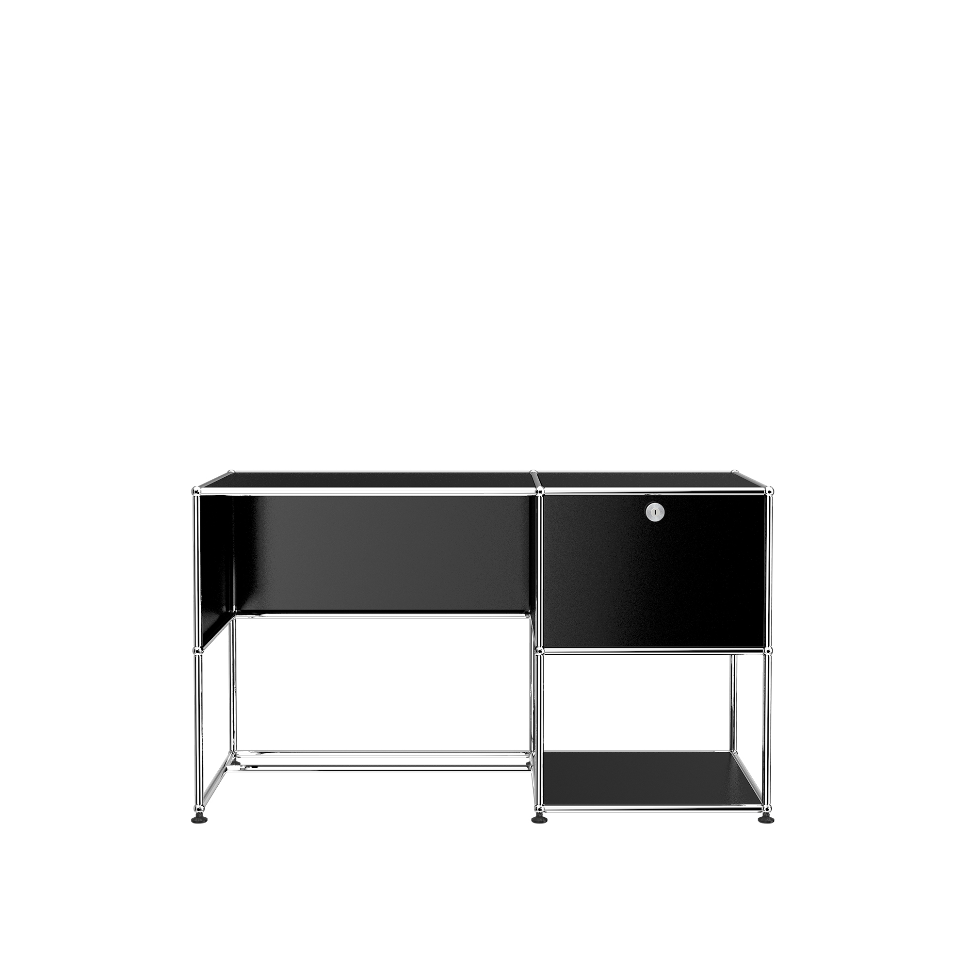 USM - USM Haller 107 Desk, Graphite Black - Skrivbord - Fritz Haller,Paul Schärer - Svart - Metall