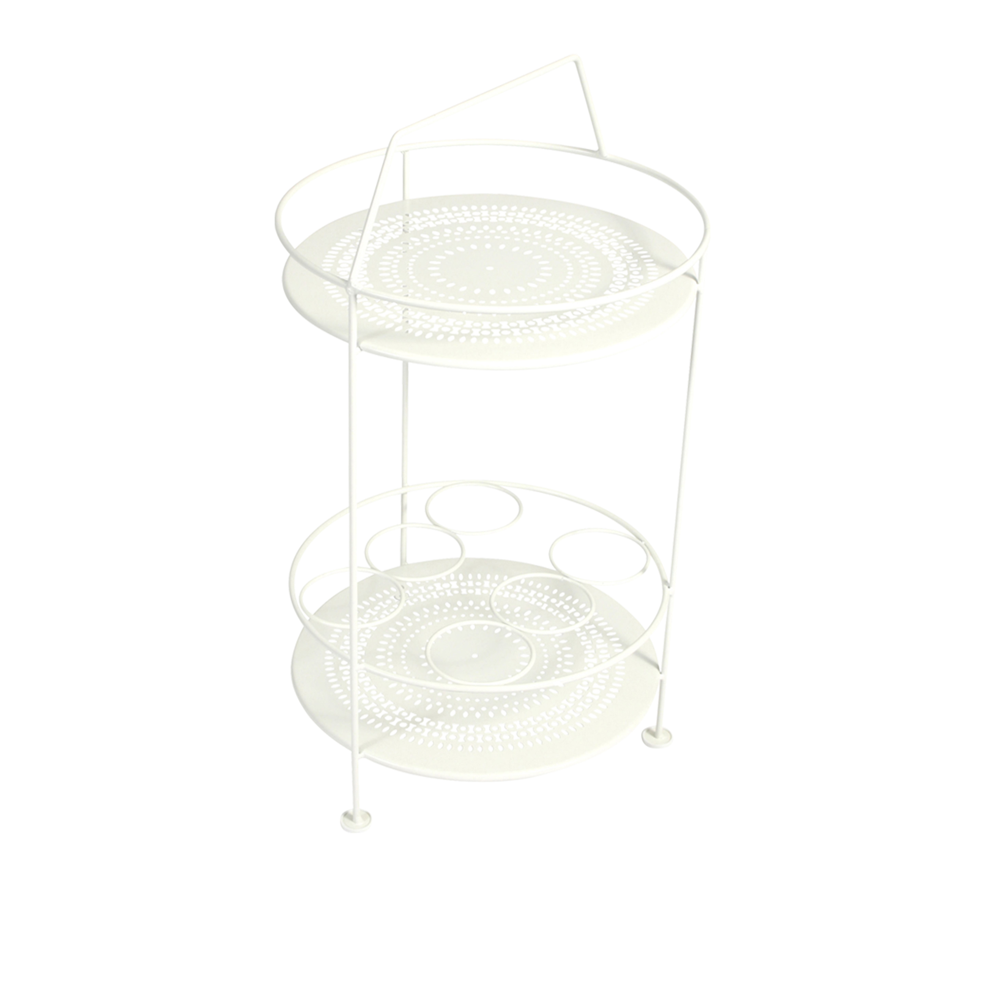 Fermob - Montmartre Portable Bar, Cotton White - Småbord & Sidobord utomhus - Vit - Metall